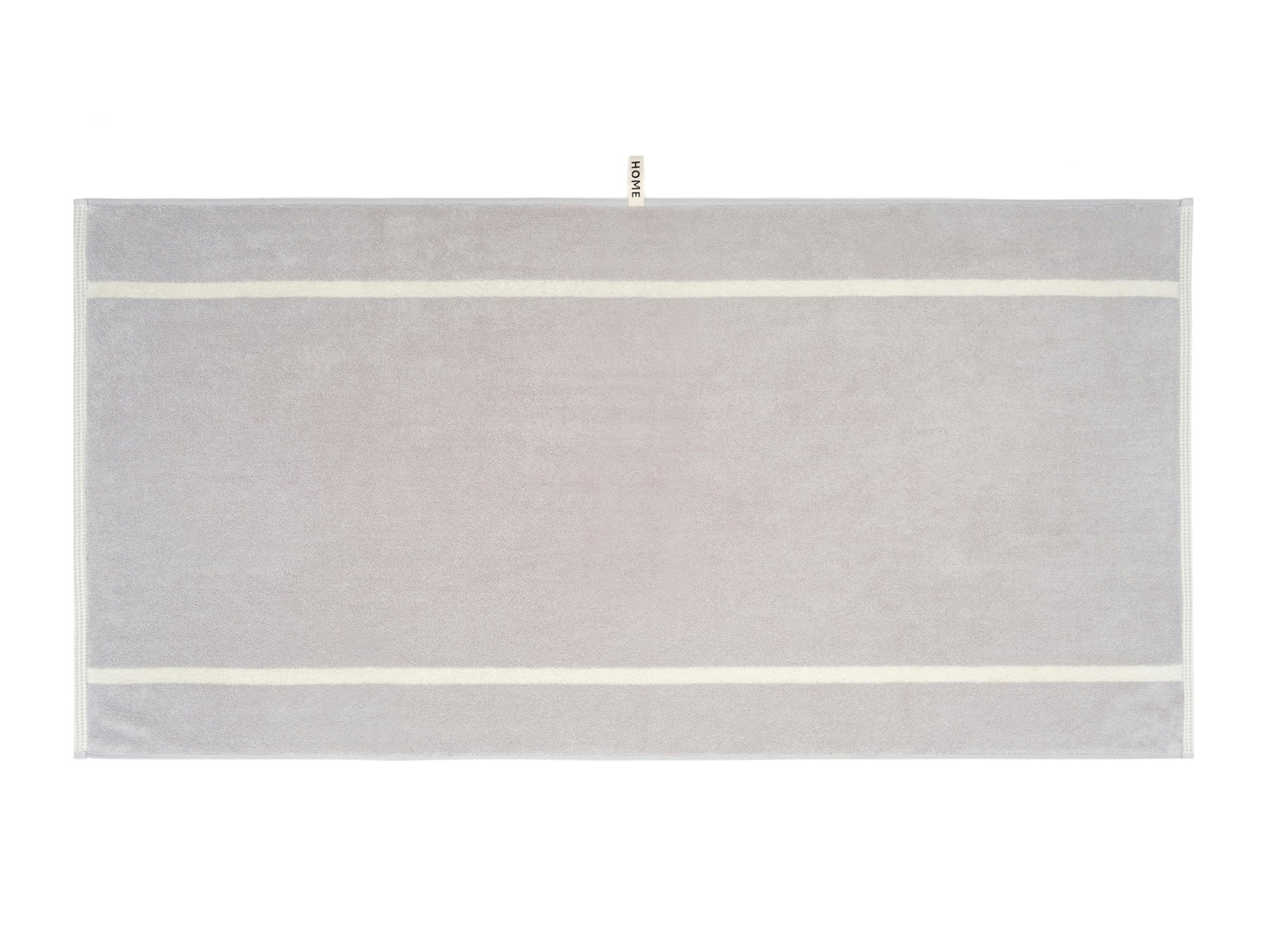 LOOP HOME bath towel - butter/stone - dual stripe — view 5