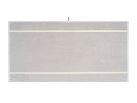 LOOP HOME bath towel - butter/stone - dual stripe — view 5