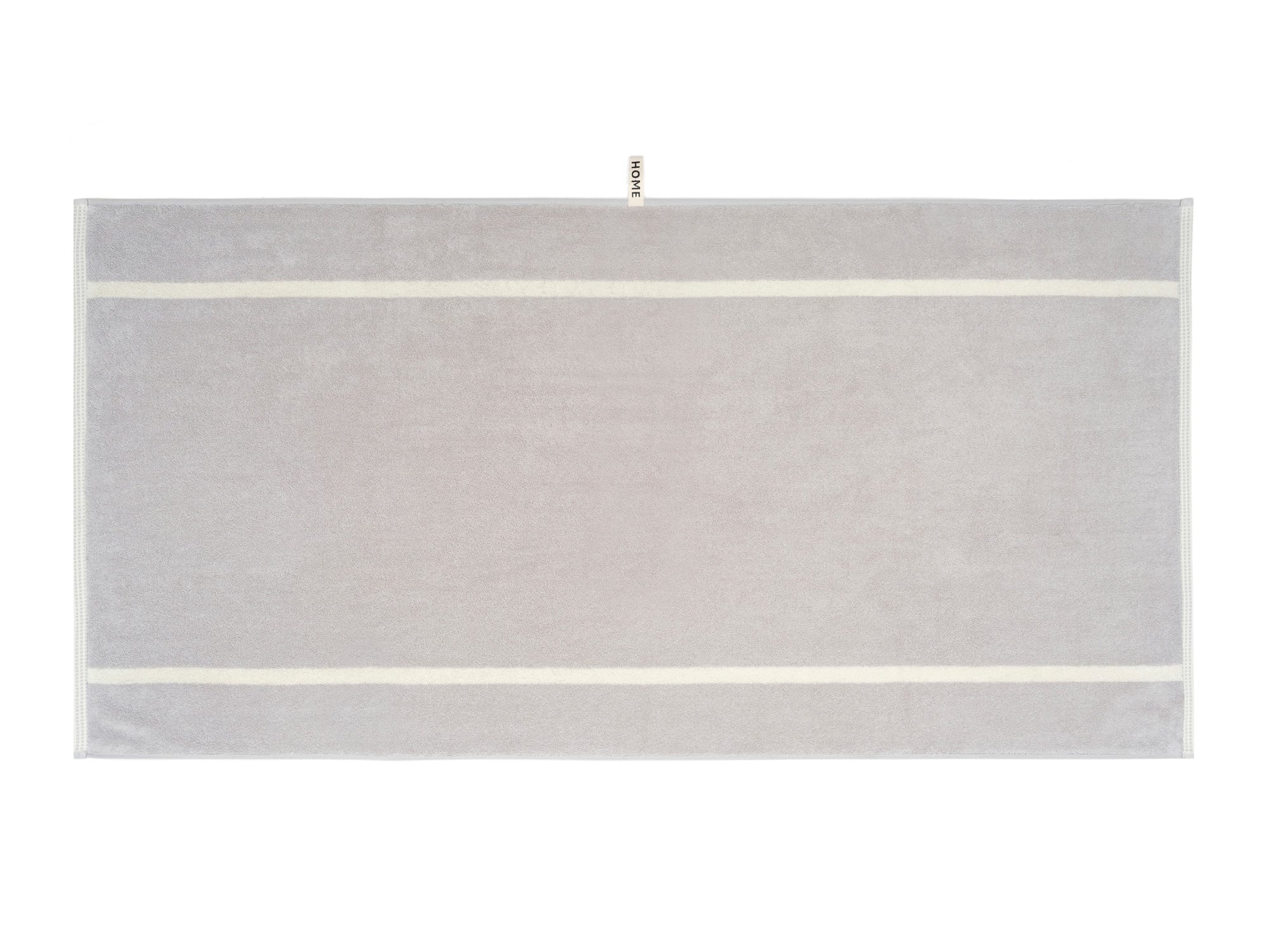 LOOP HOME bath towel - butter/stone - dual stripe — view 5
