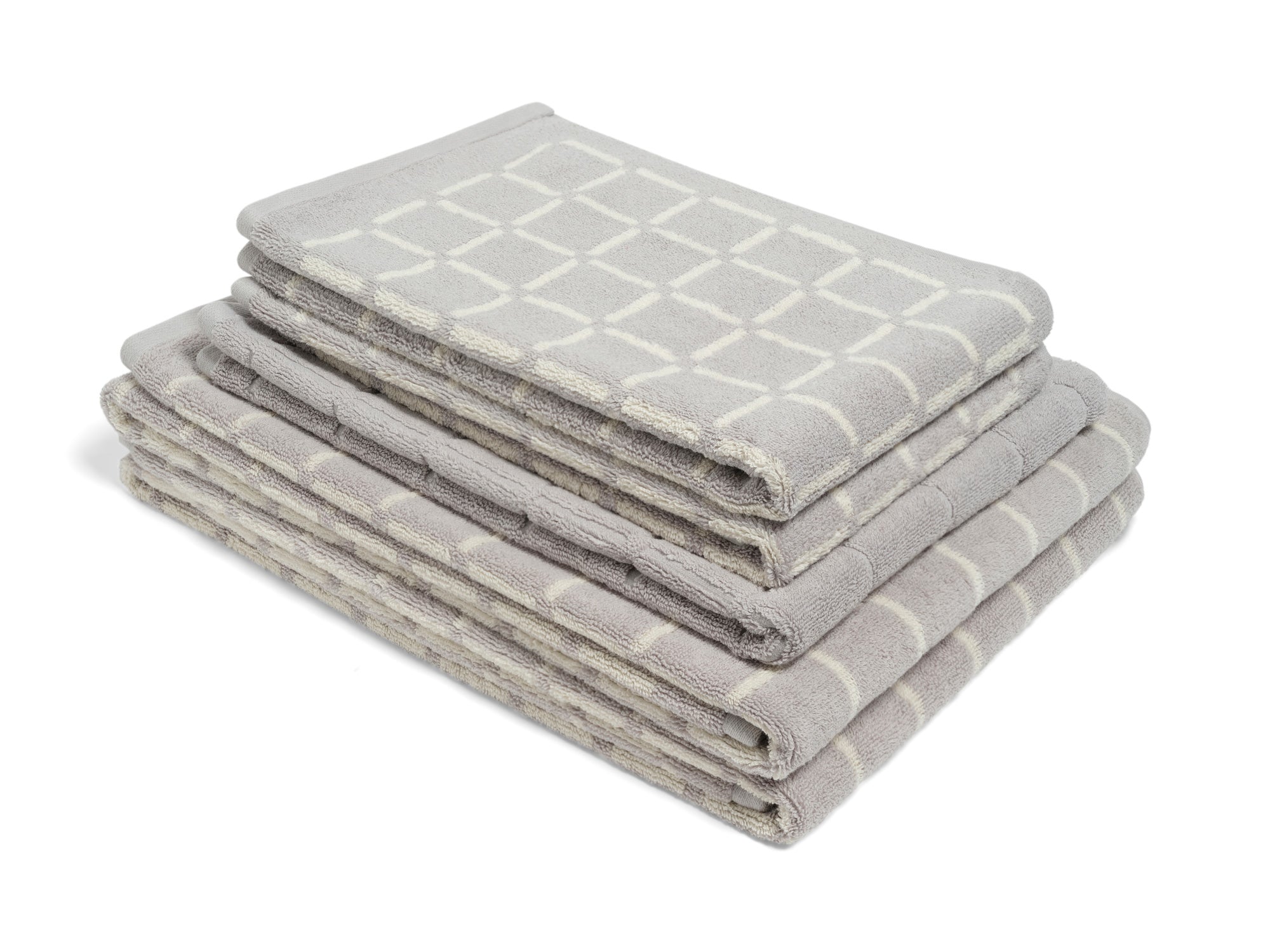 Bath Sheet Bundle - Butter/Stone - Grid