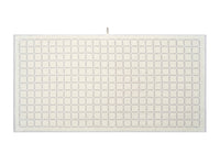 LOOP HOME bath towel - butter/stone - grid — view 3