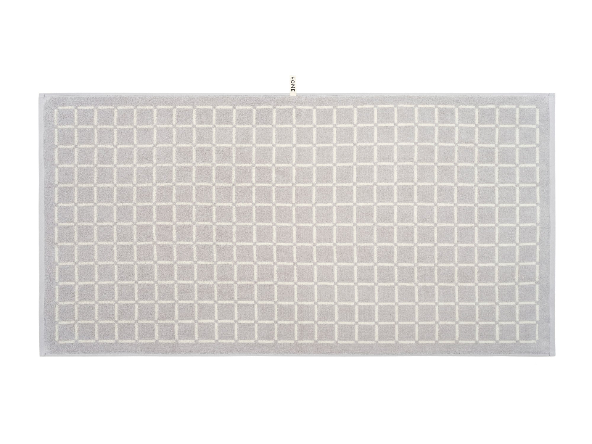 Butter/Stone Grid Bath Towel — view 5
