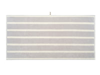 LOOP HOME bath towel - butter/stone - bold stripe — view 6