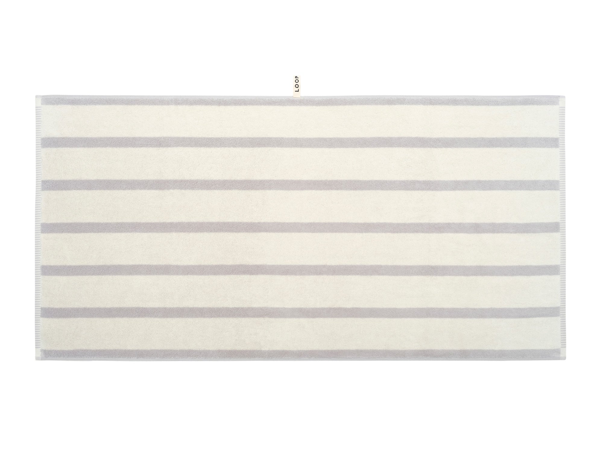 Bath Towel - Butter/Stone - Bold Stripe
