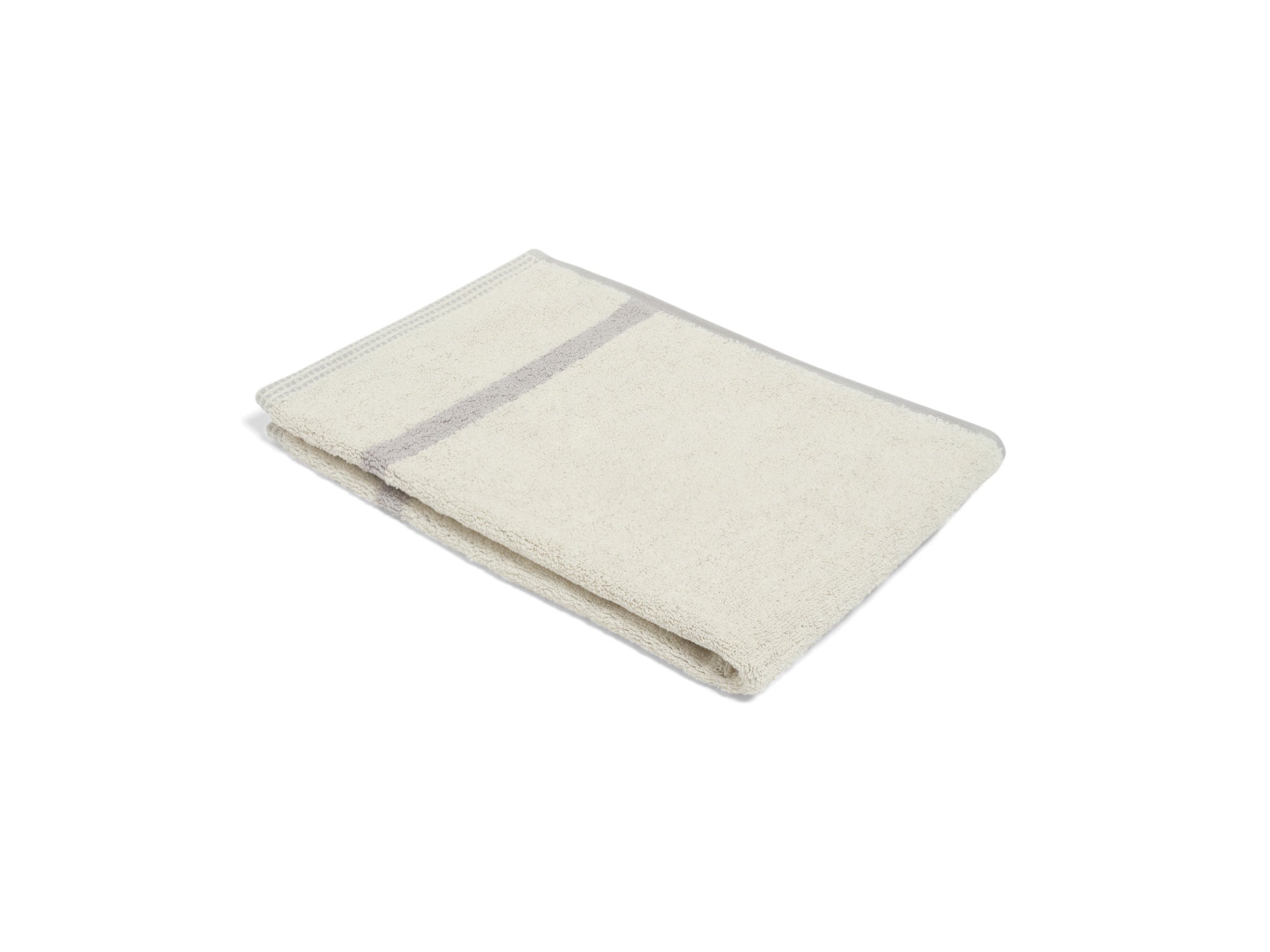 Bath Towel - Butter/Stone - Dual Stripe