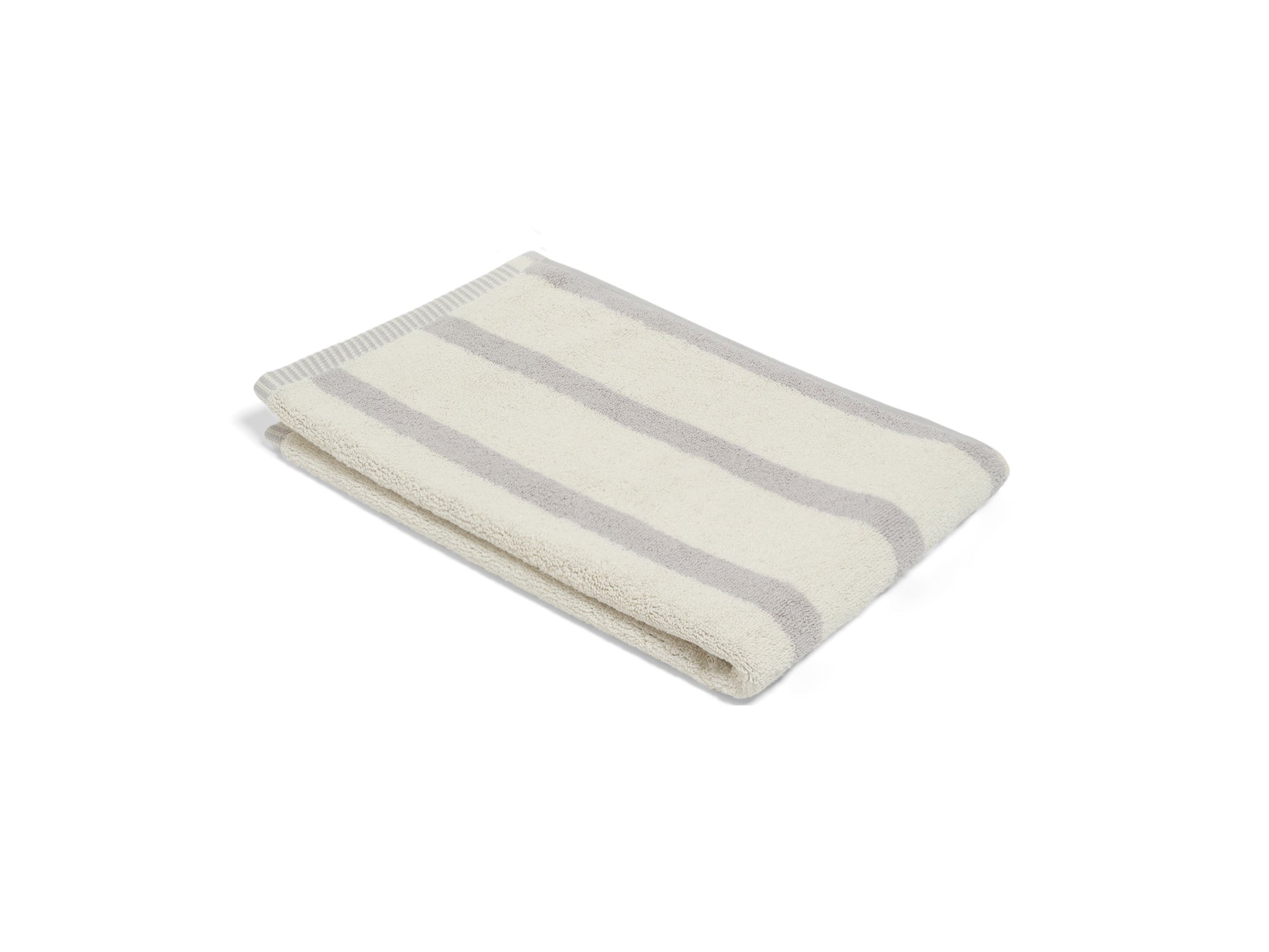 Bath Towel - Butter/Stone - Bold Stripe