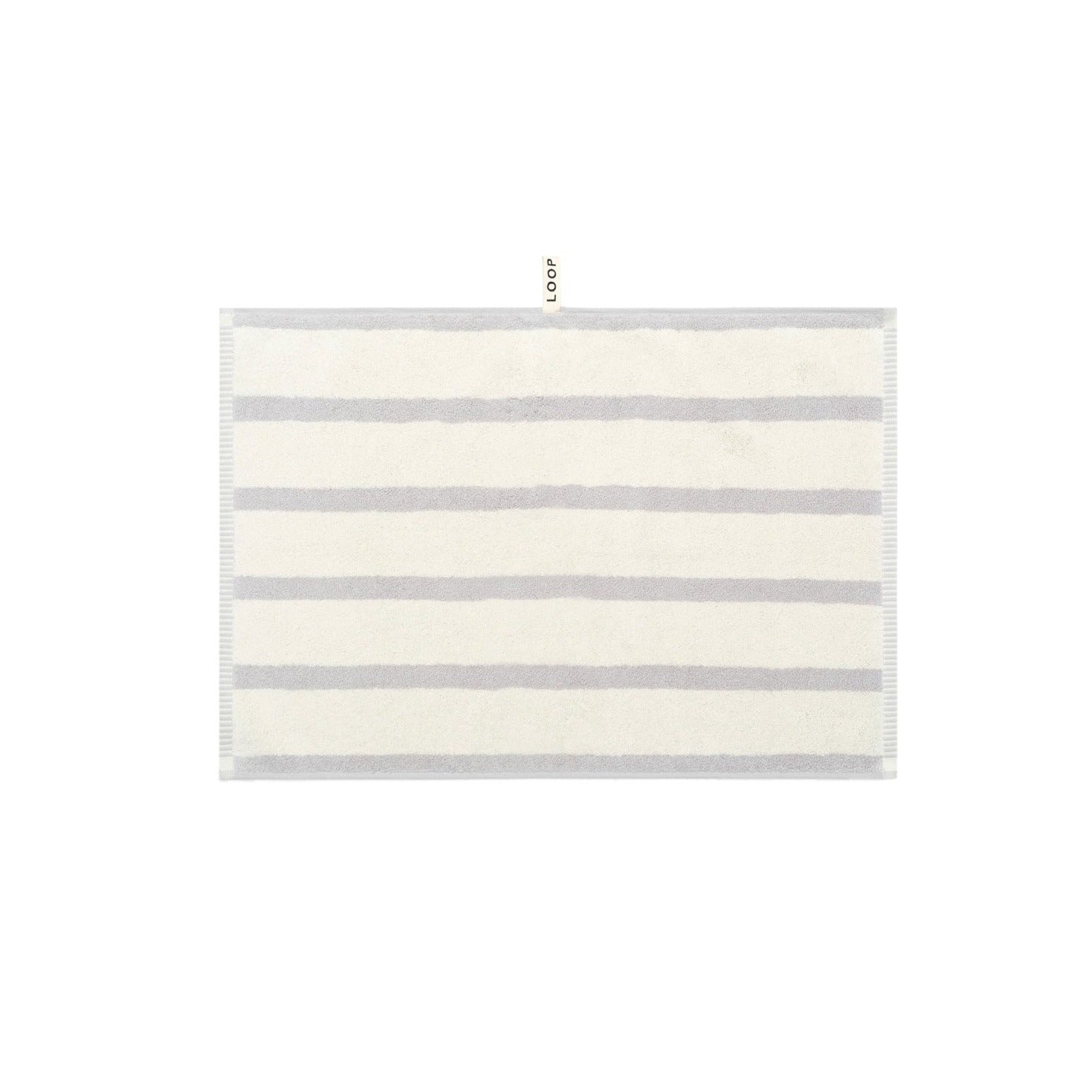 LOOP HOME hand towel - butter/stone - bold stripe — view 2