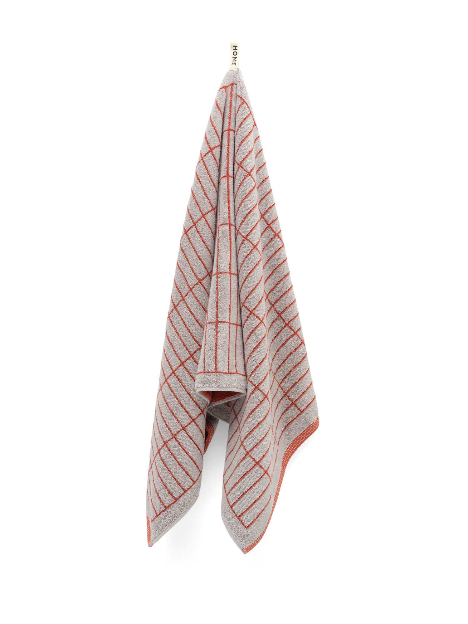 LOOP HOME bath towel - terracotta/stone - tile — view 3
