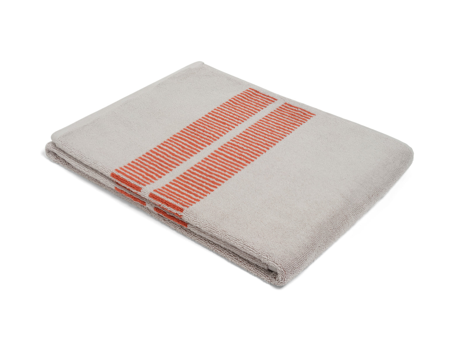 LOOP HOME bath sheet - terracotta/stone - dual dash — view 3