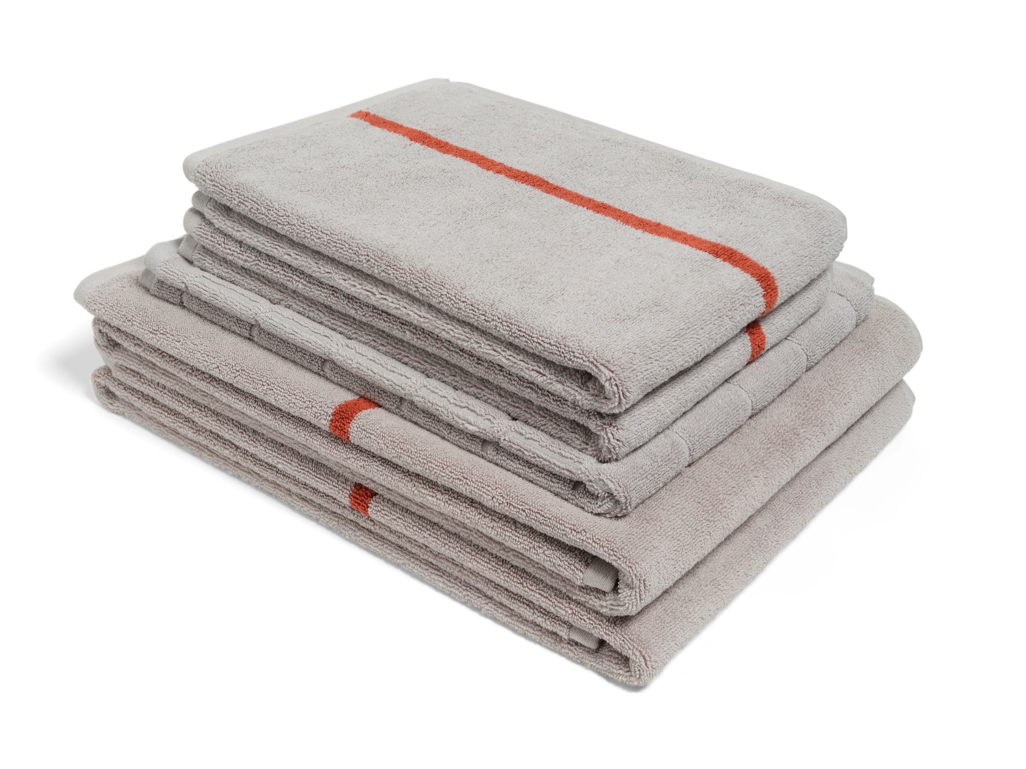 Bath Sheet Bundle - Terracotta/Stone - Simple Stripe