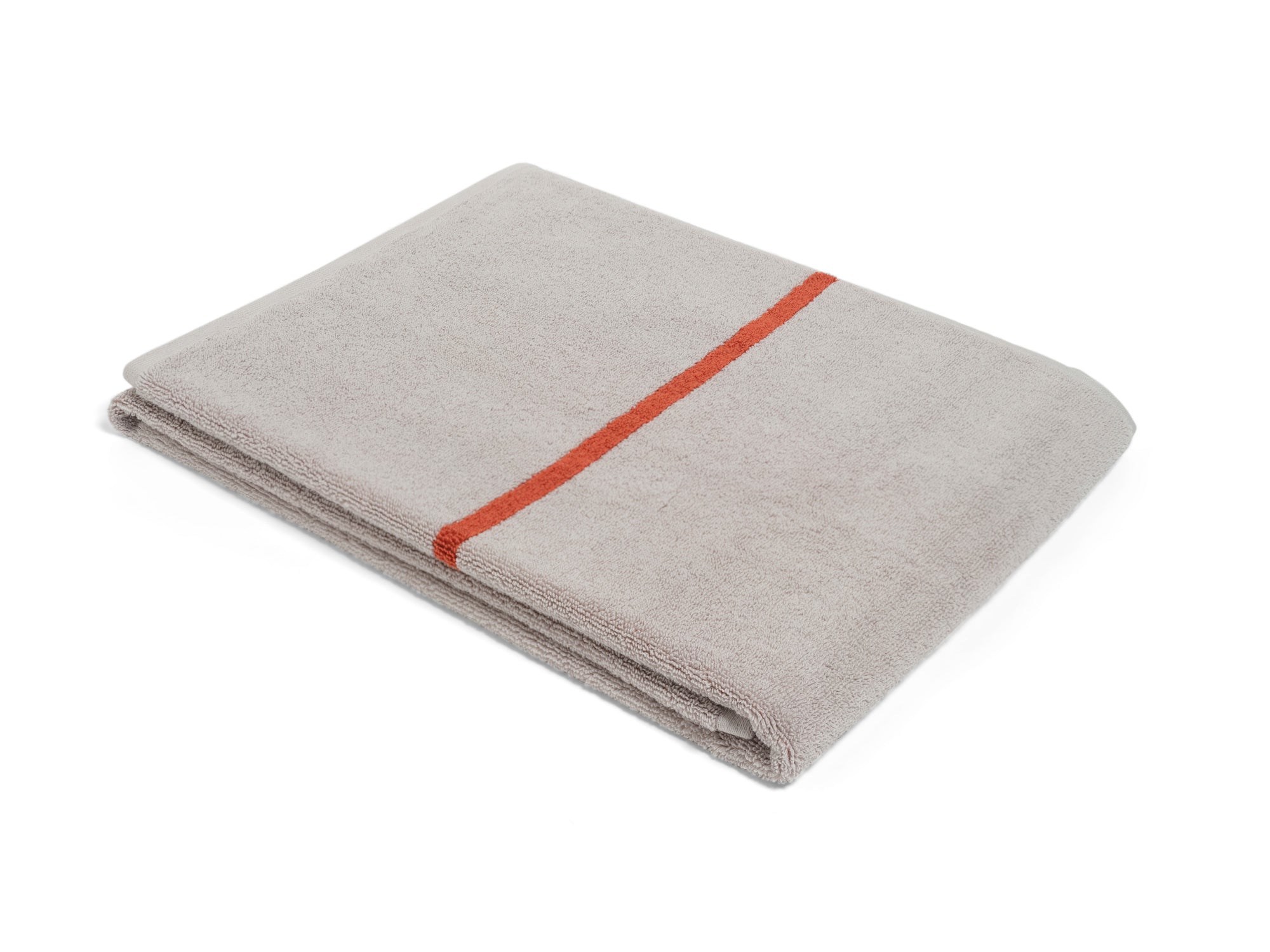 Bath Sheet - Terracotta/Stone - Simple Stripe