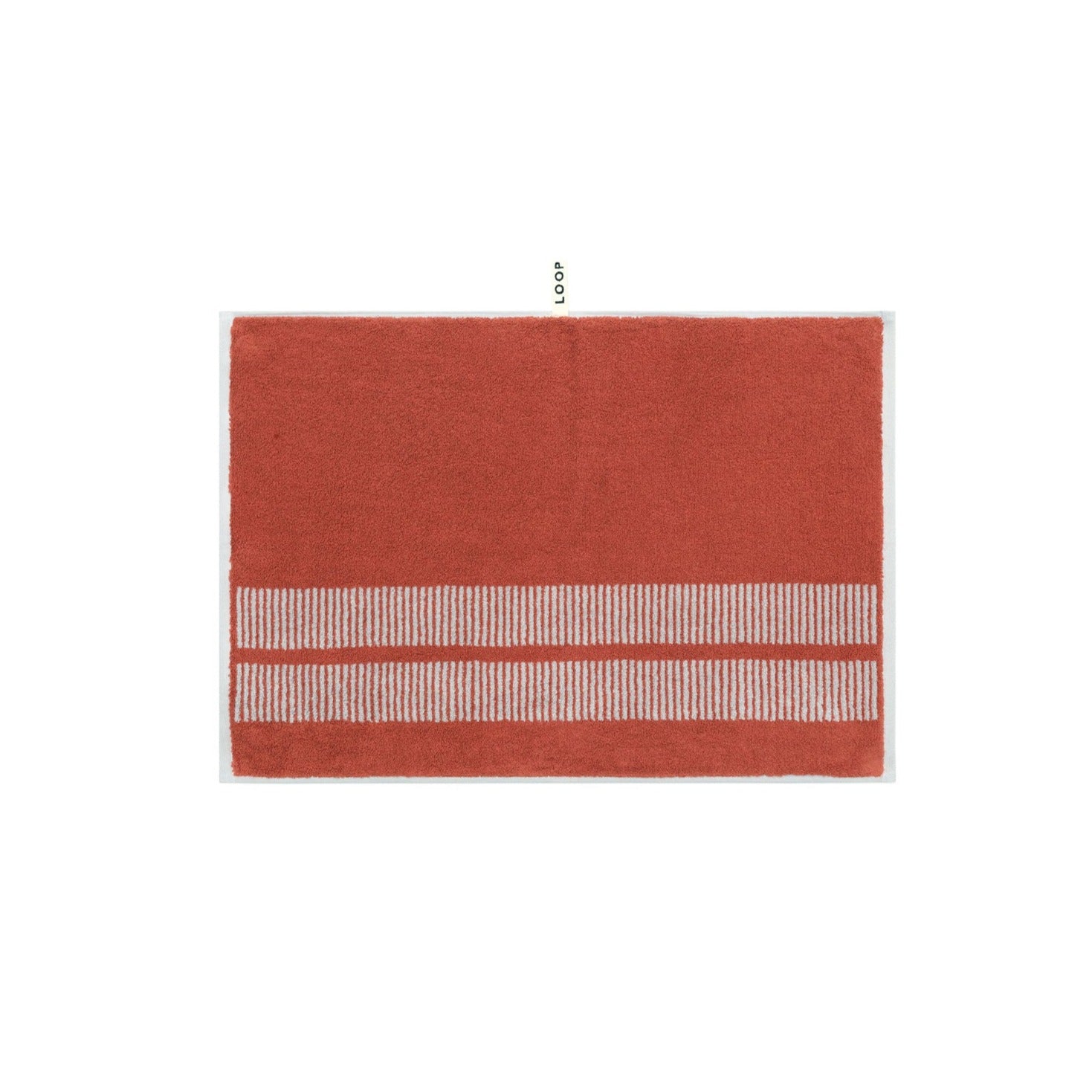 LOOP HOME hand towel - terracotta/stone - dual dash — view 2