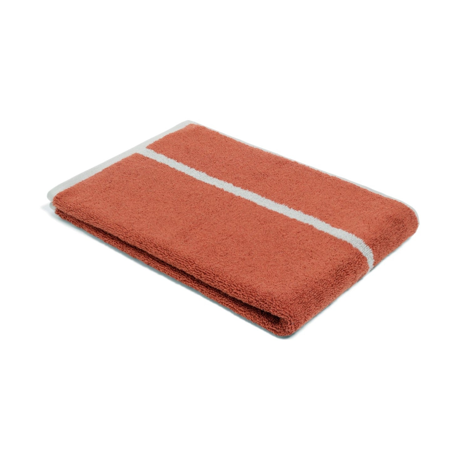 Hand Towel - Terracotta/Stone - Simple Stripe