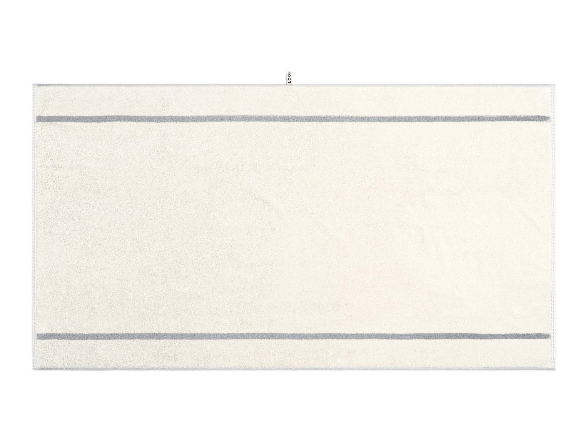 LOOP HOME bath sheet - butter/stone - dual stripe — view 6
