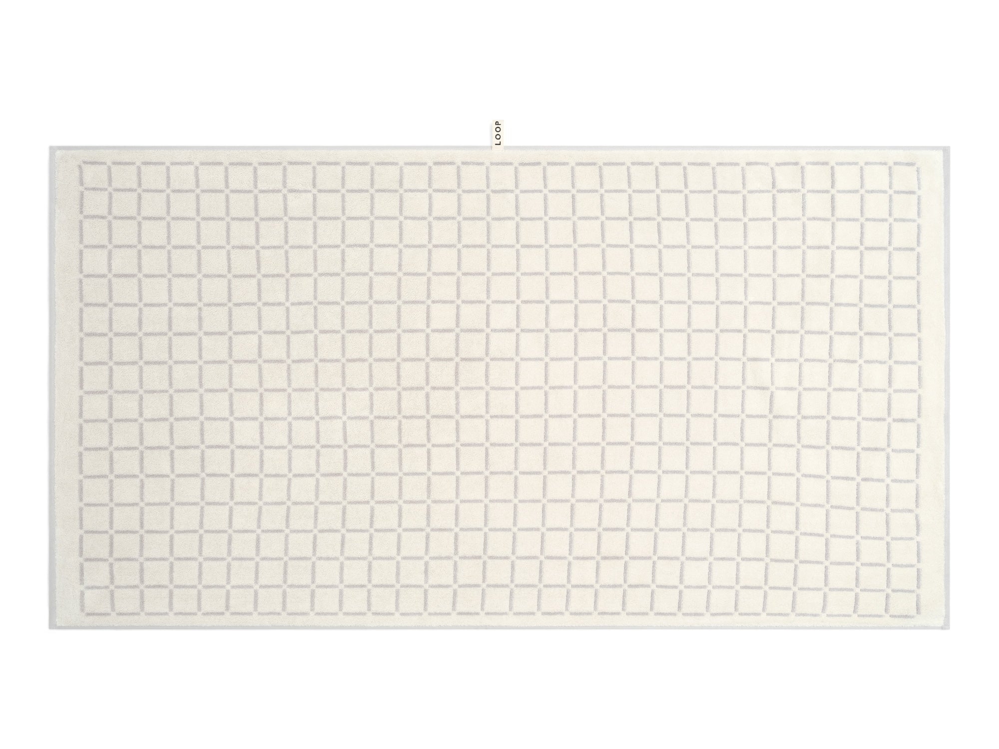 LOOP HOME bath sheet - butter/stone - grid — view 5