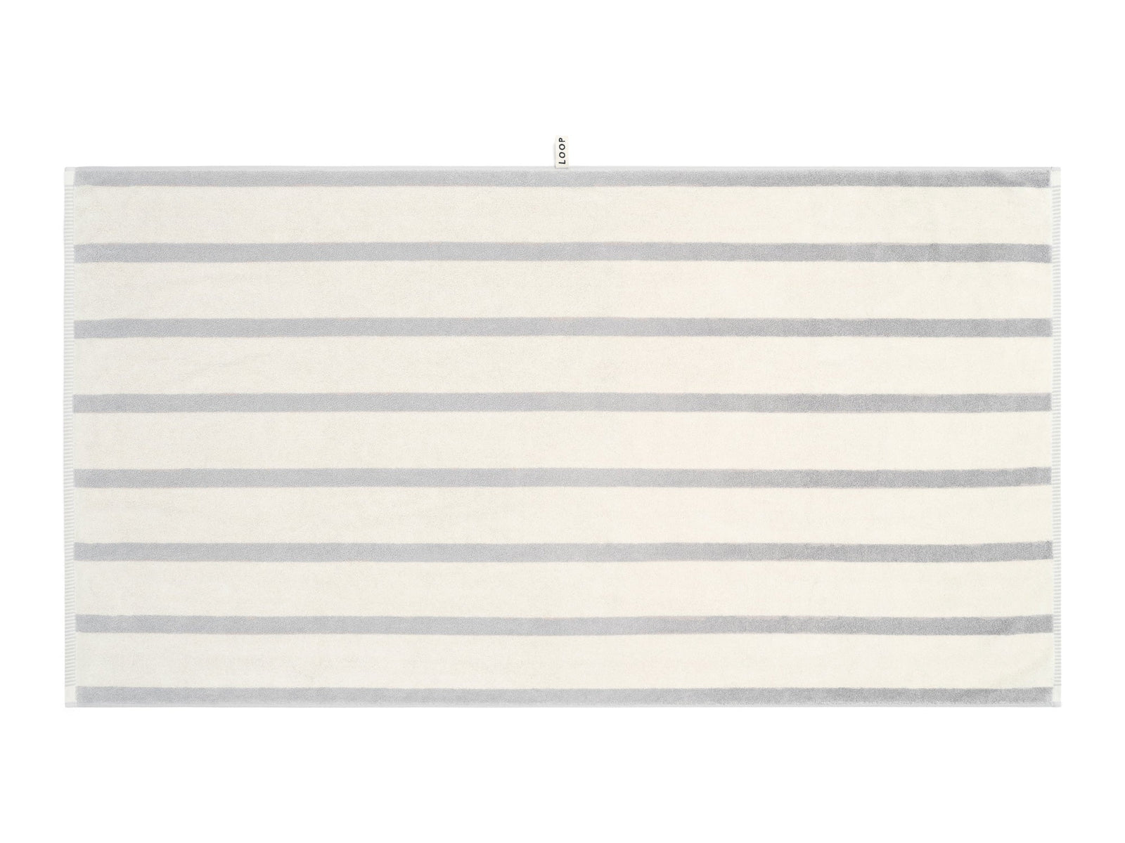 LOOP HOME bath sheet - butter/stone - bold stripe — view 5