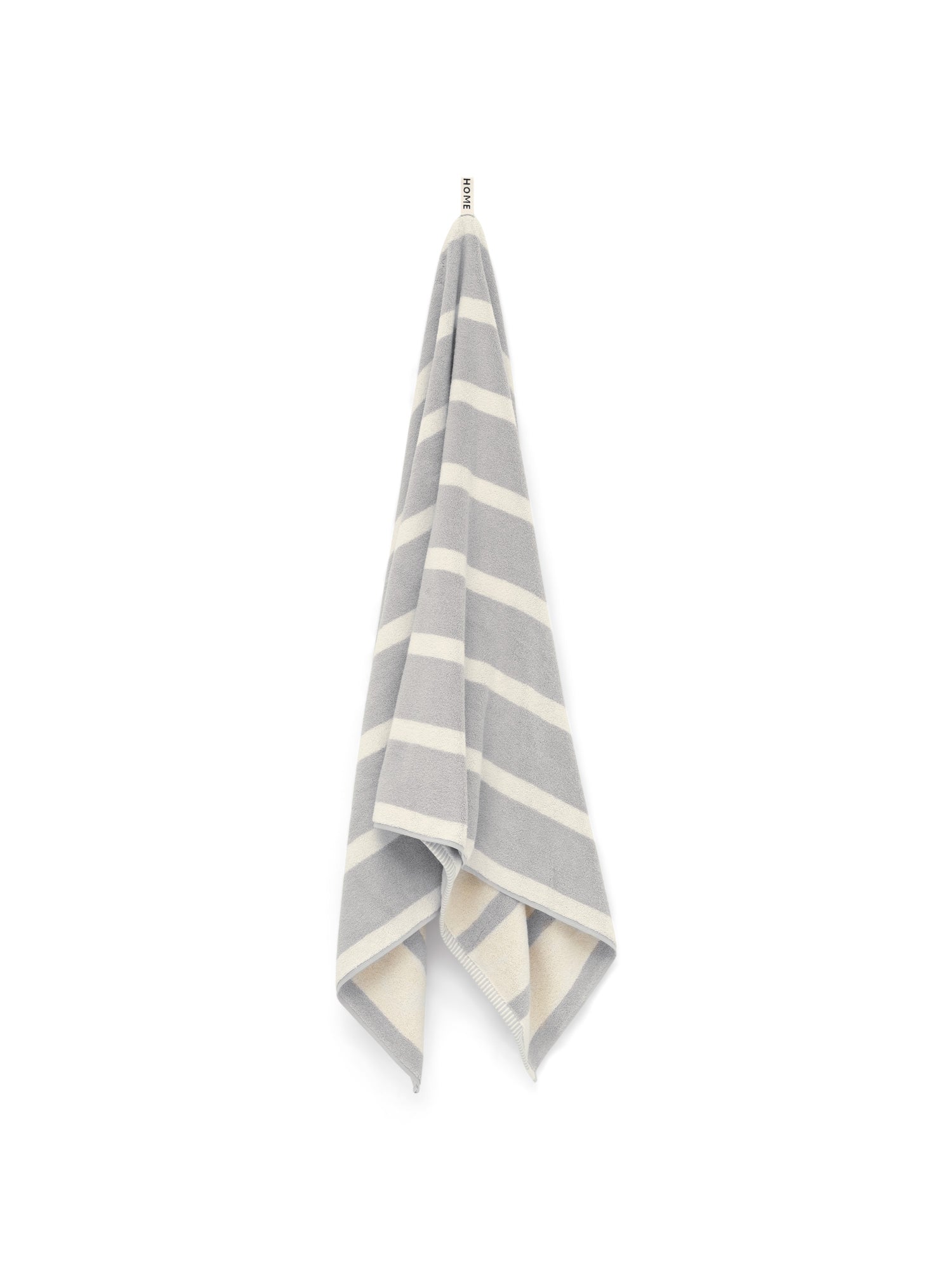 LOOP HOME bath sheet - butter/stone - bold stripe — view 4