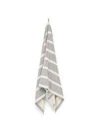 LOOP HOME bath sheet - butter/stone - bold stripe — view 4