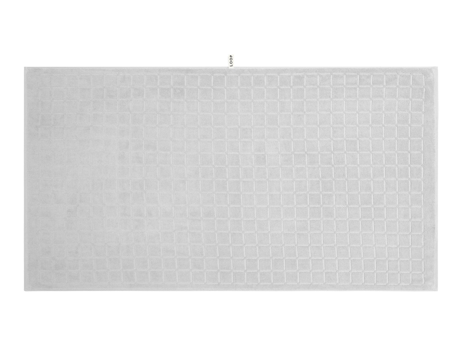 LOOP HOME bath sheet - stone - raised grid — view 2