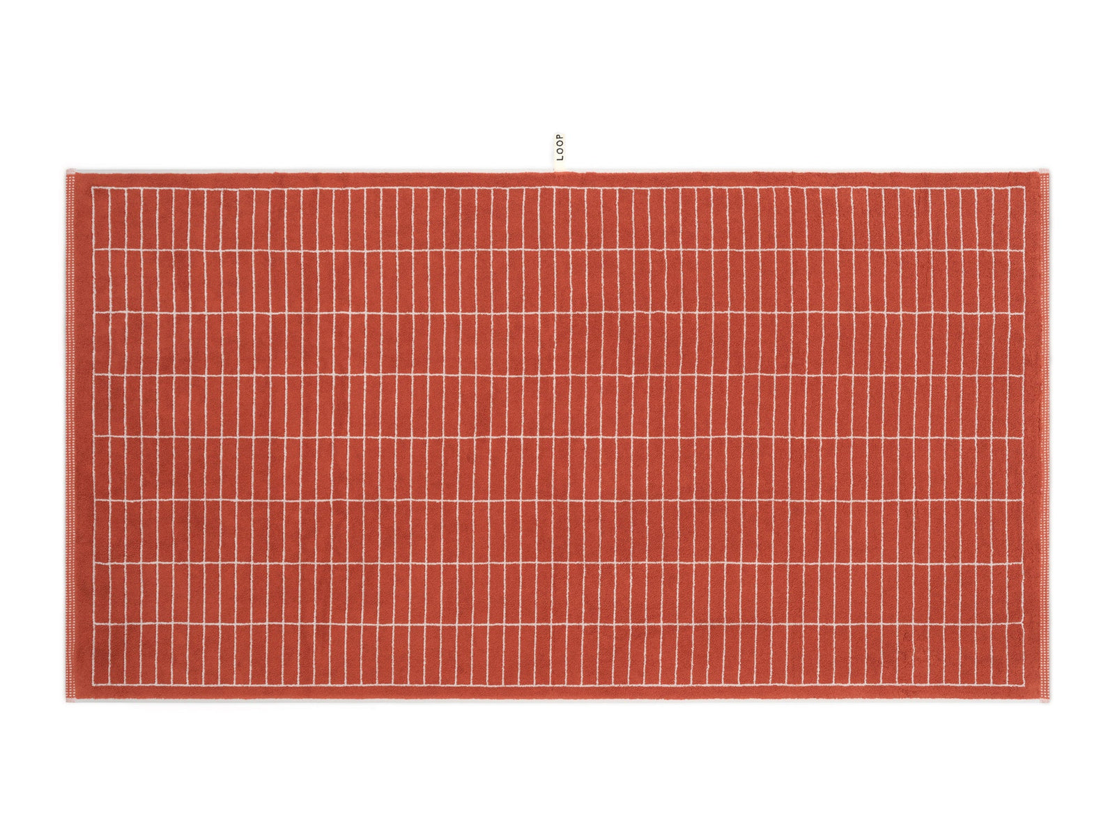 LOOP HOME bath towel - terracotta/stone - tile — view 4