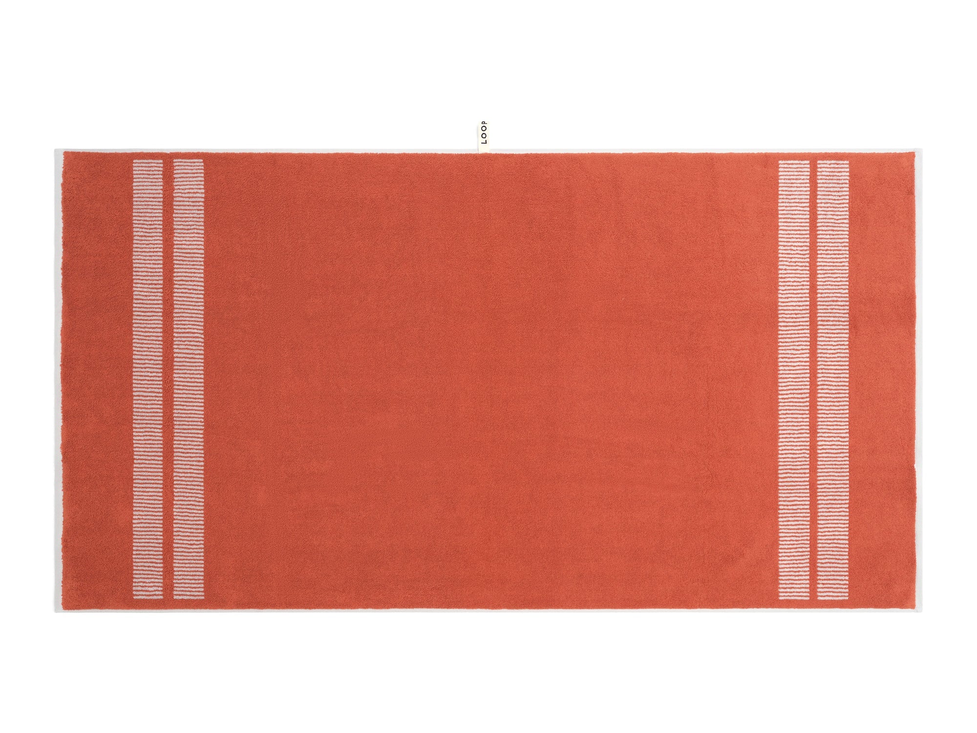 LOOP HOME bath sheet - terracotta/stone - dual dash — view 5