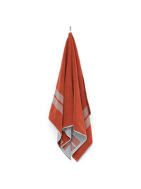LOOP HOME bath sheet - terracotta/stone - dual dash — view 3