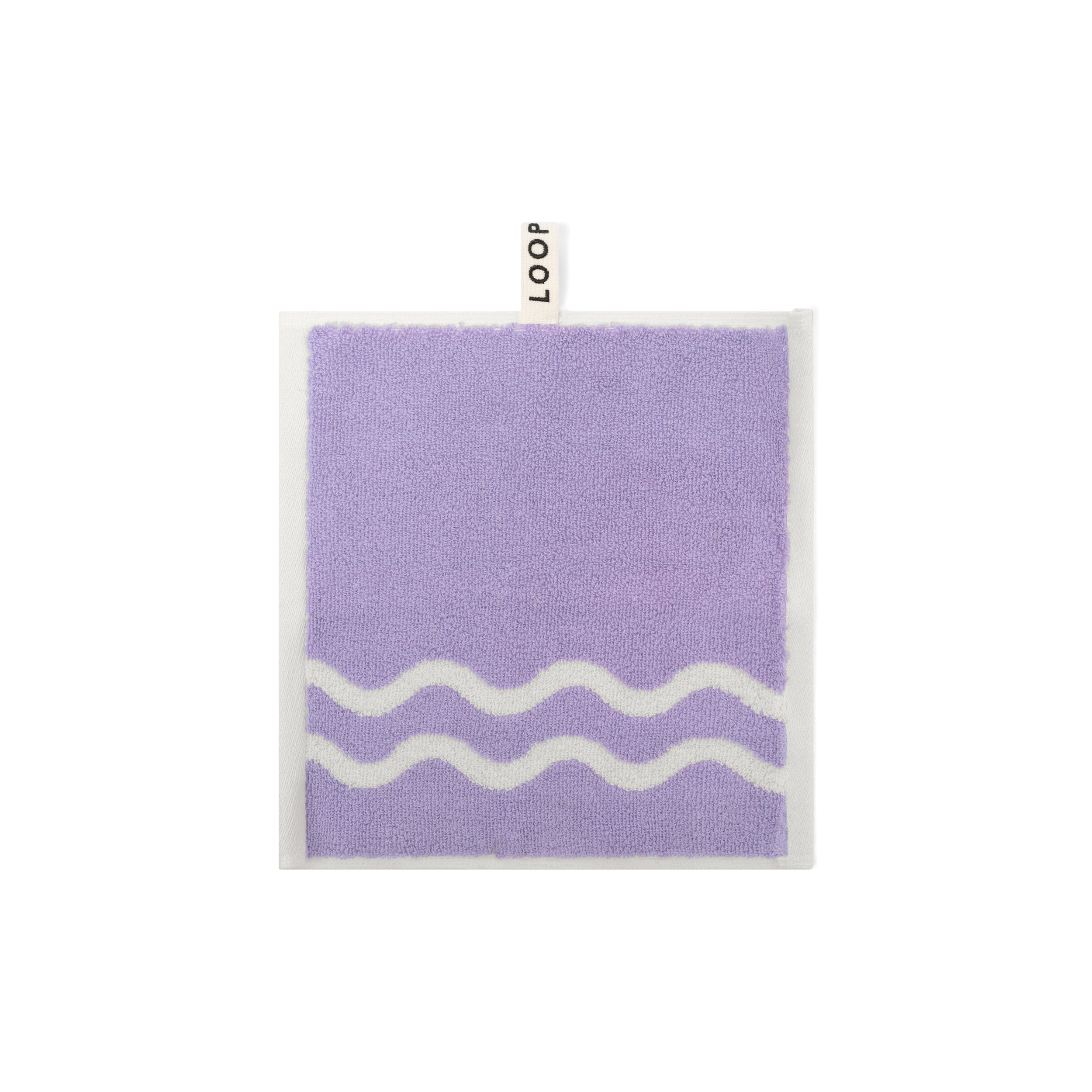 LOOP HOME face towel - lilac/ivory - wave