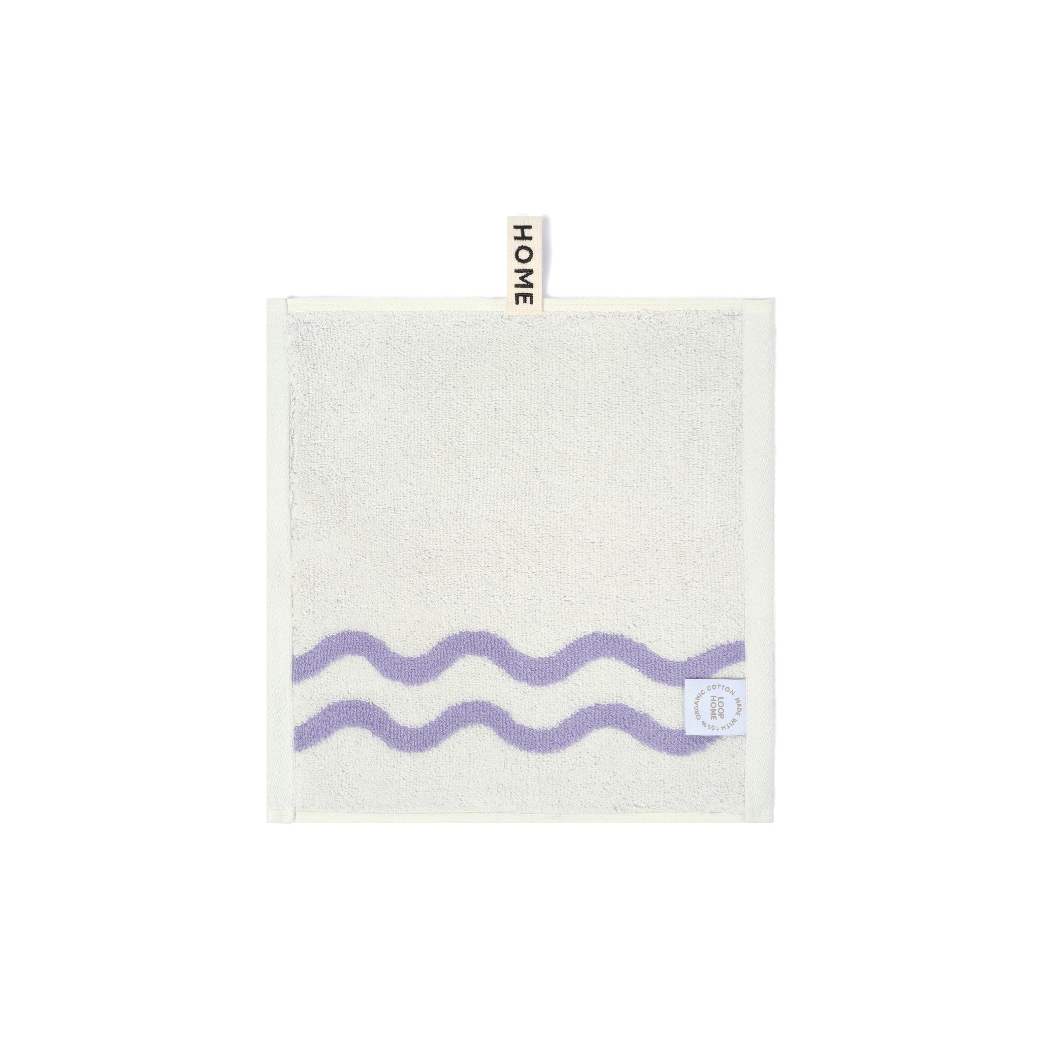 Face Towel - Lilac/Ivory - Wave