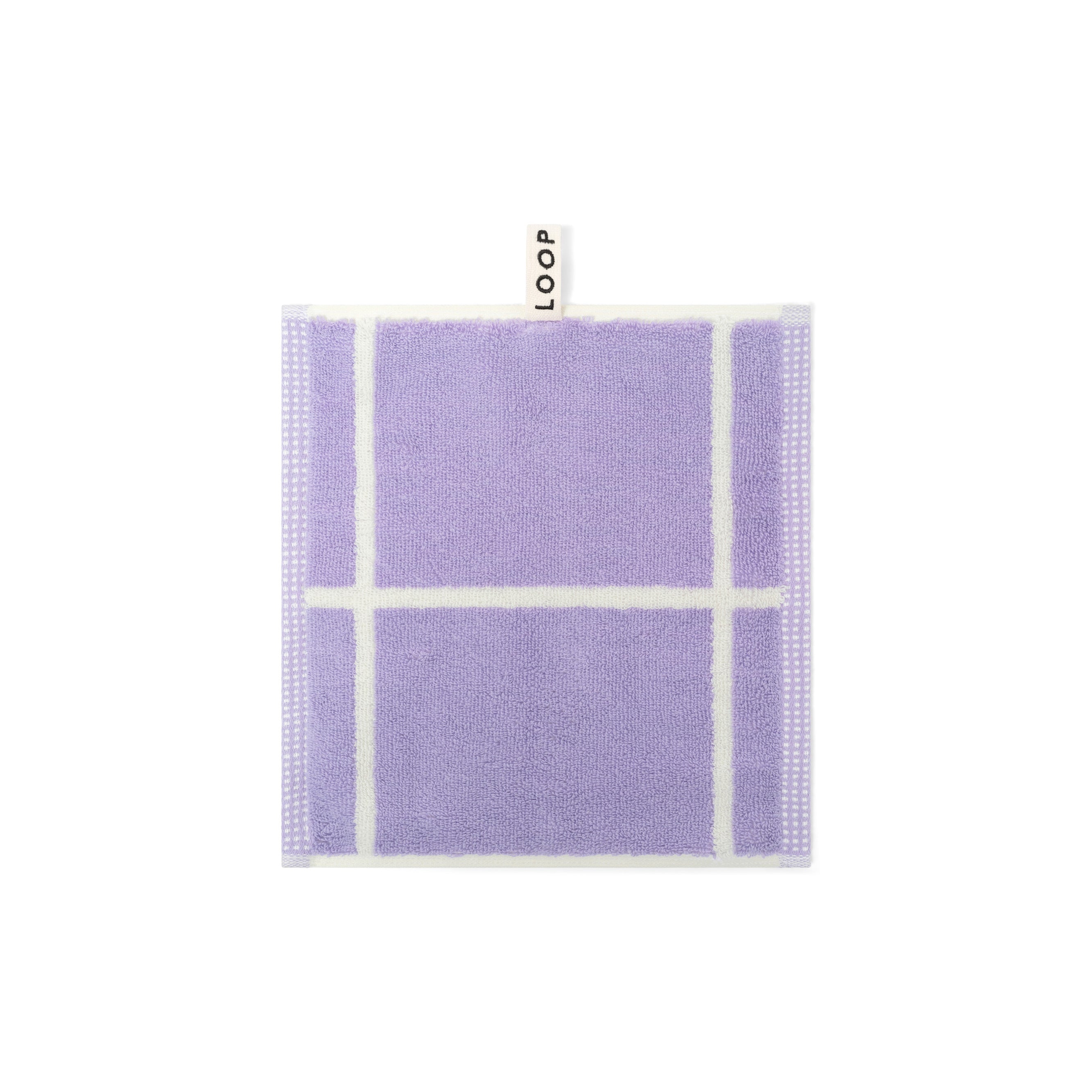 LOOP HOME face towel - lilac/ivory - mesh
