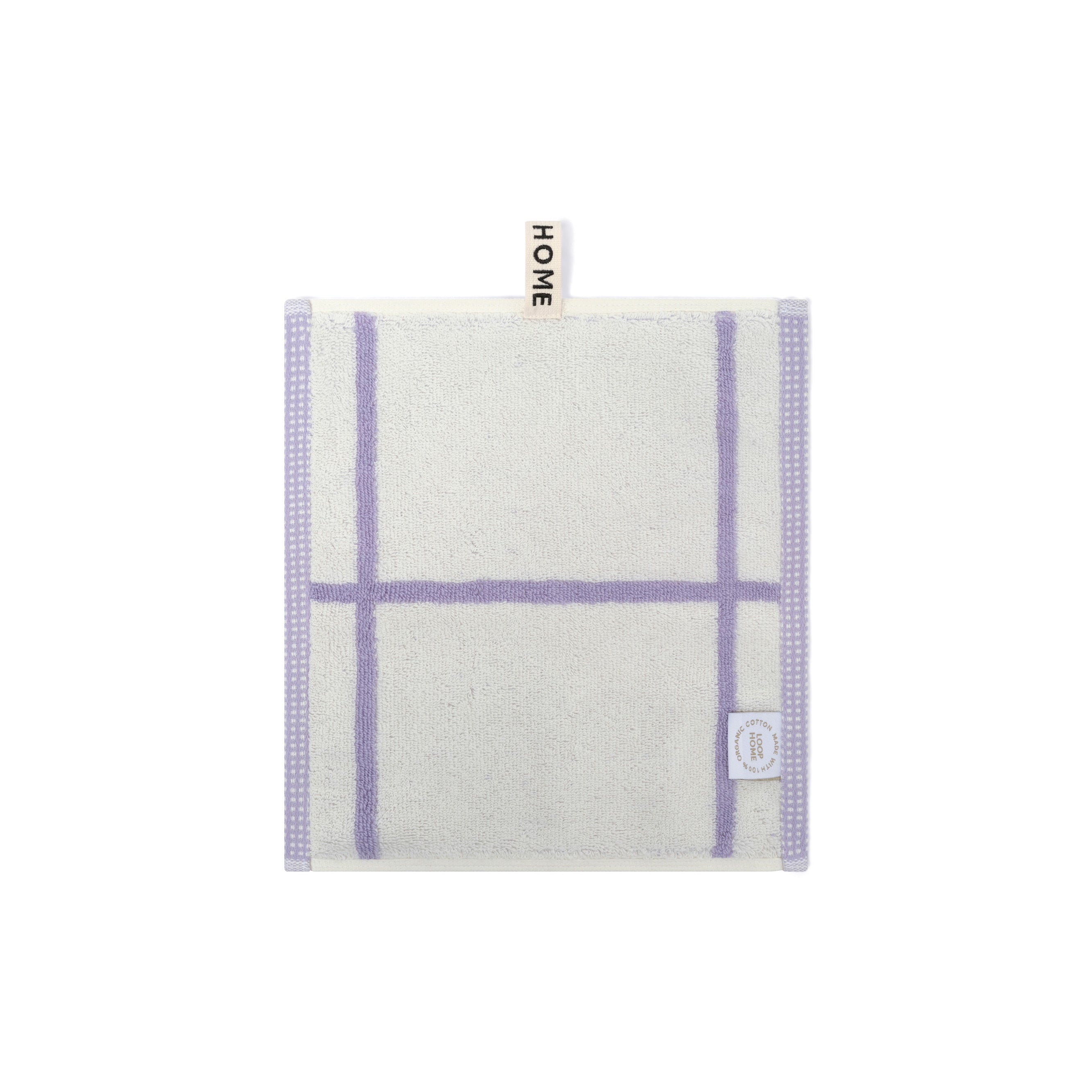 LOOP HOME face towel - lilac/ivory - mesh — view 2