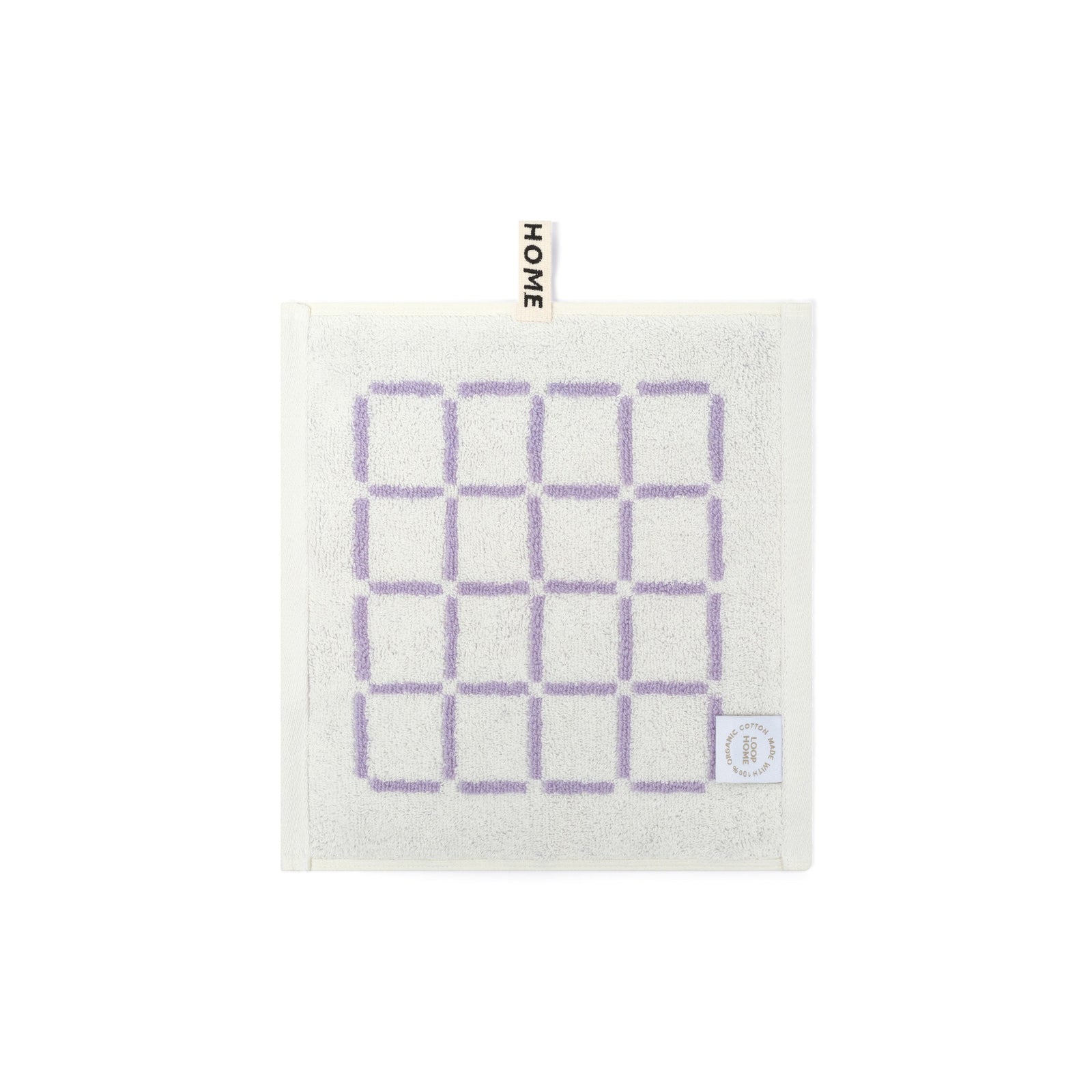 Lilac/Ivory Face Towel Grid Face Towel — view 2