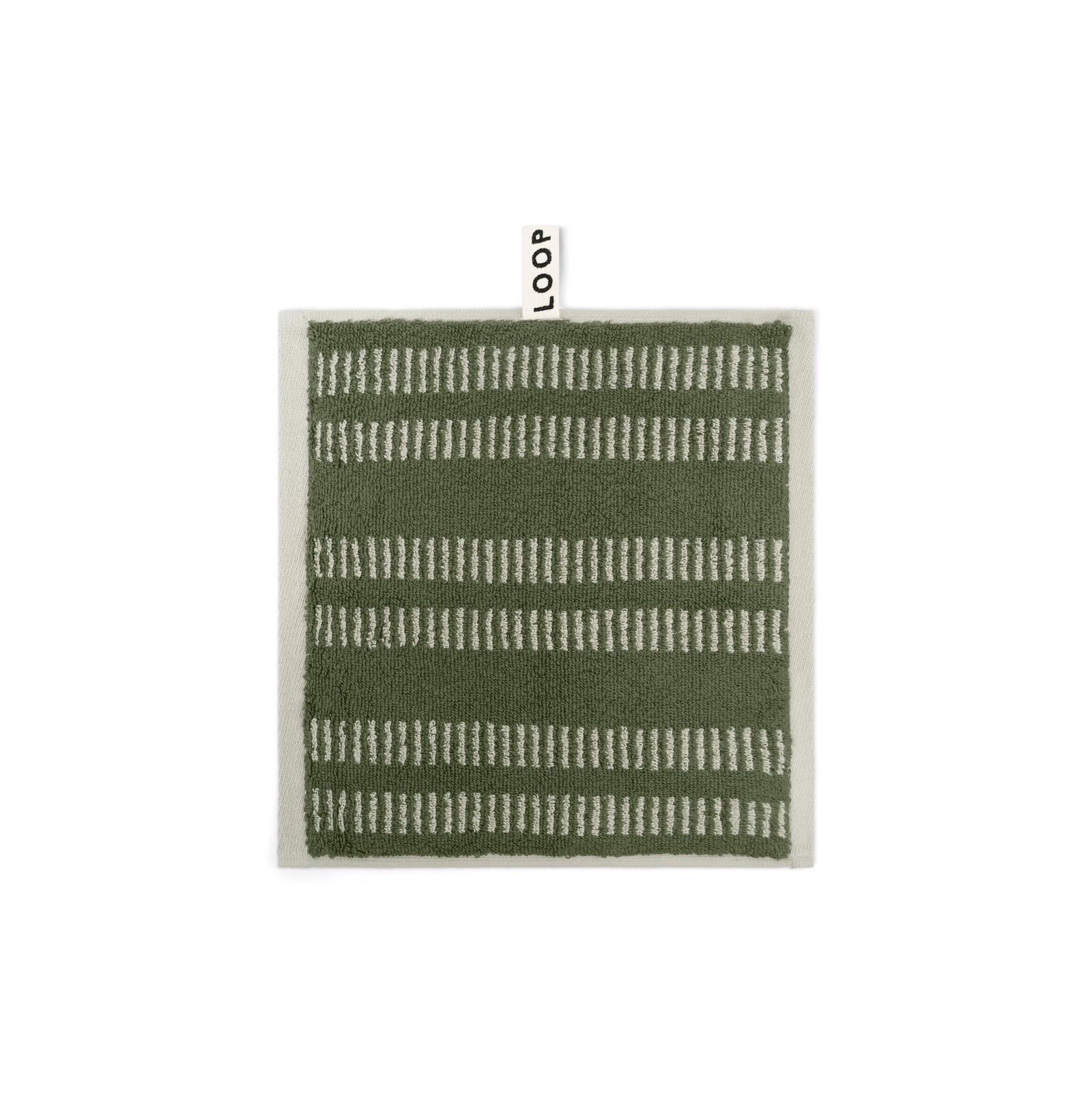 LOOP HOME face towel - forest/sage - dual dash
