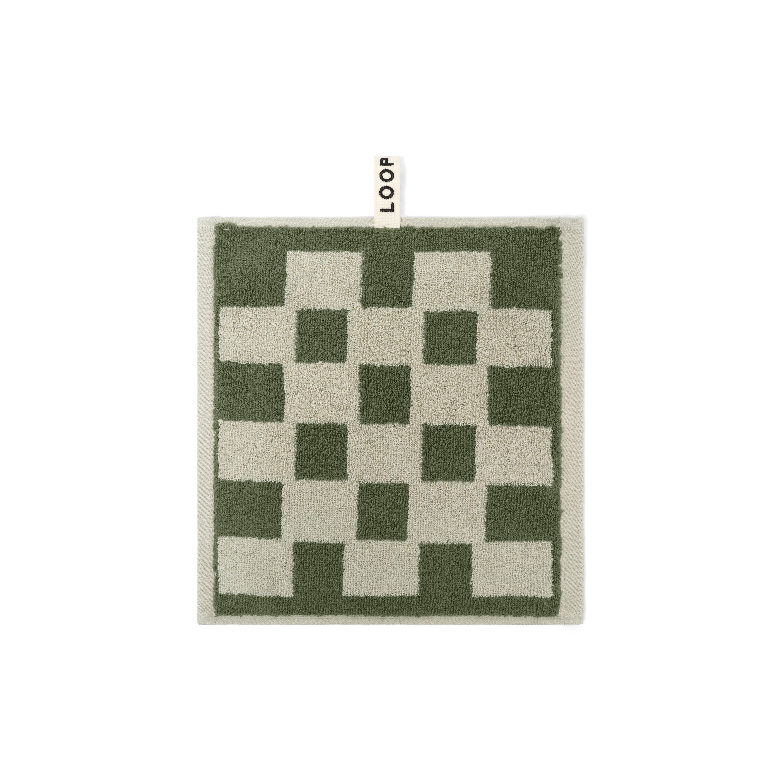 LOOP HOME face towel - forest/sage - brick