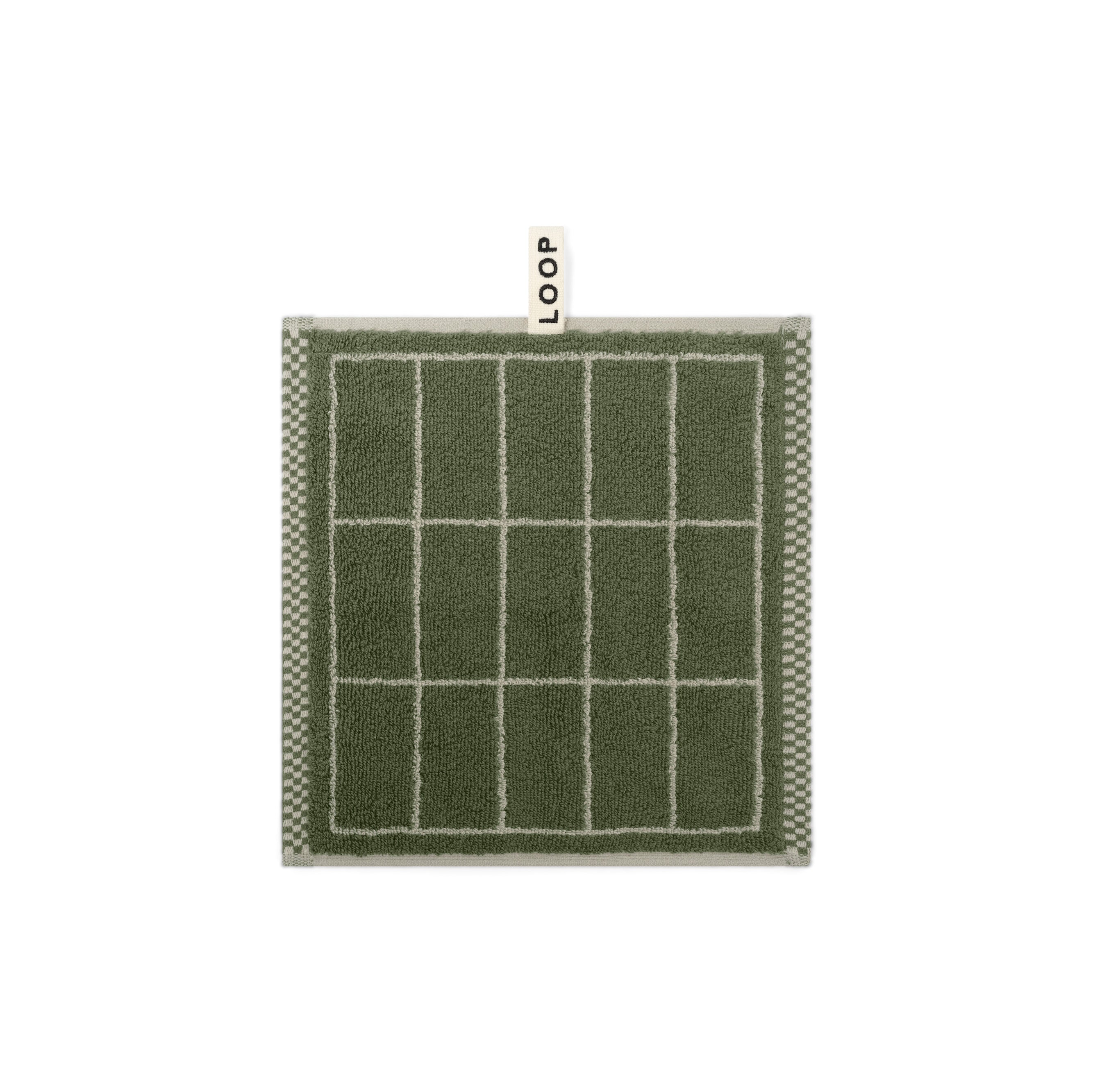 LOOP HOME face towel - forest/sage - tile