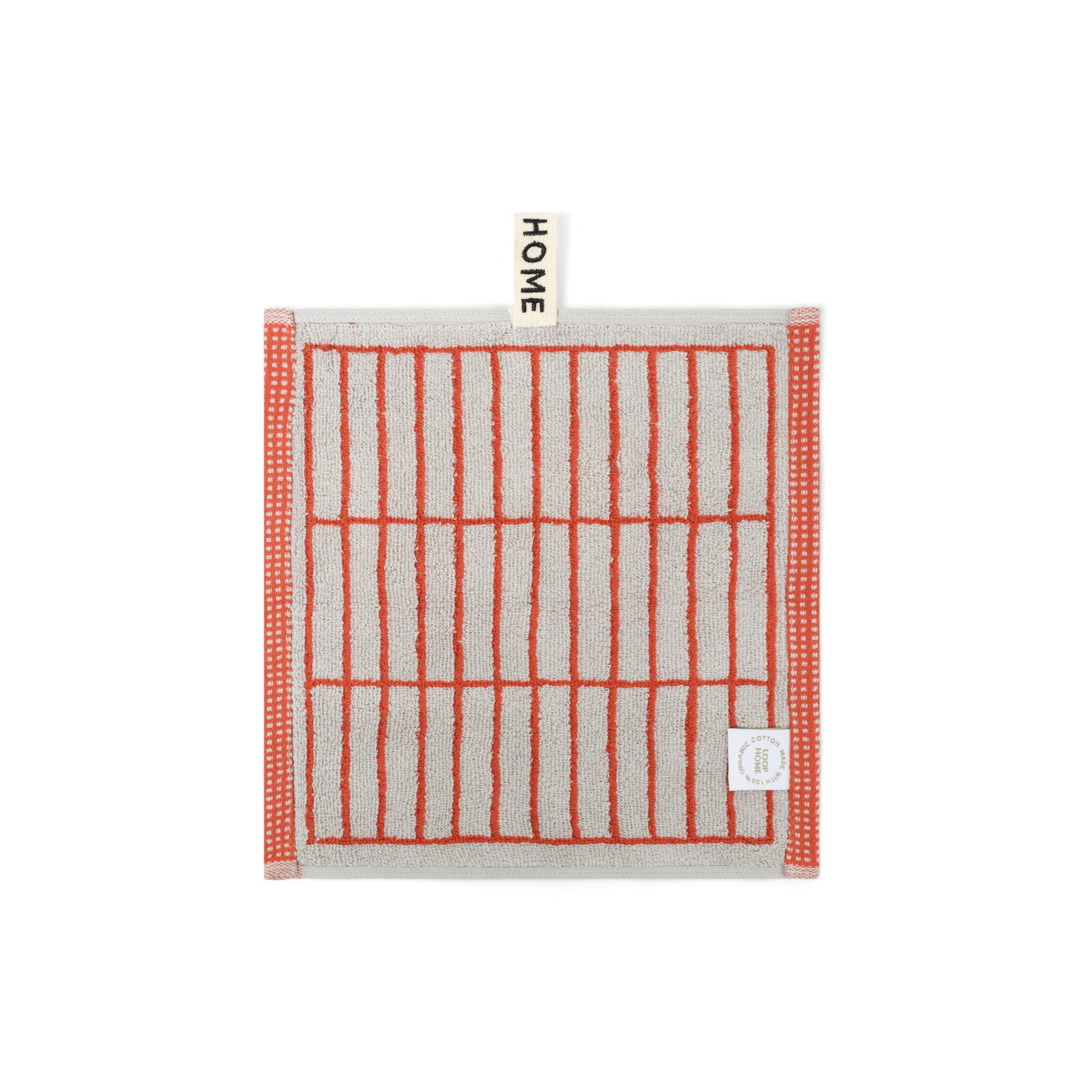 LOOP HOME face towel - terracotta/stone - tile — view 2