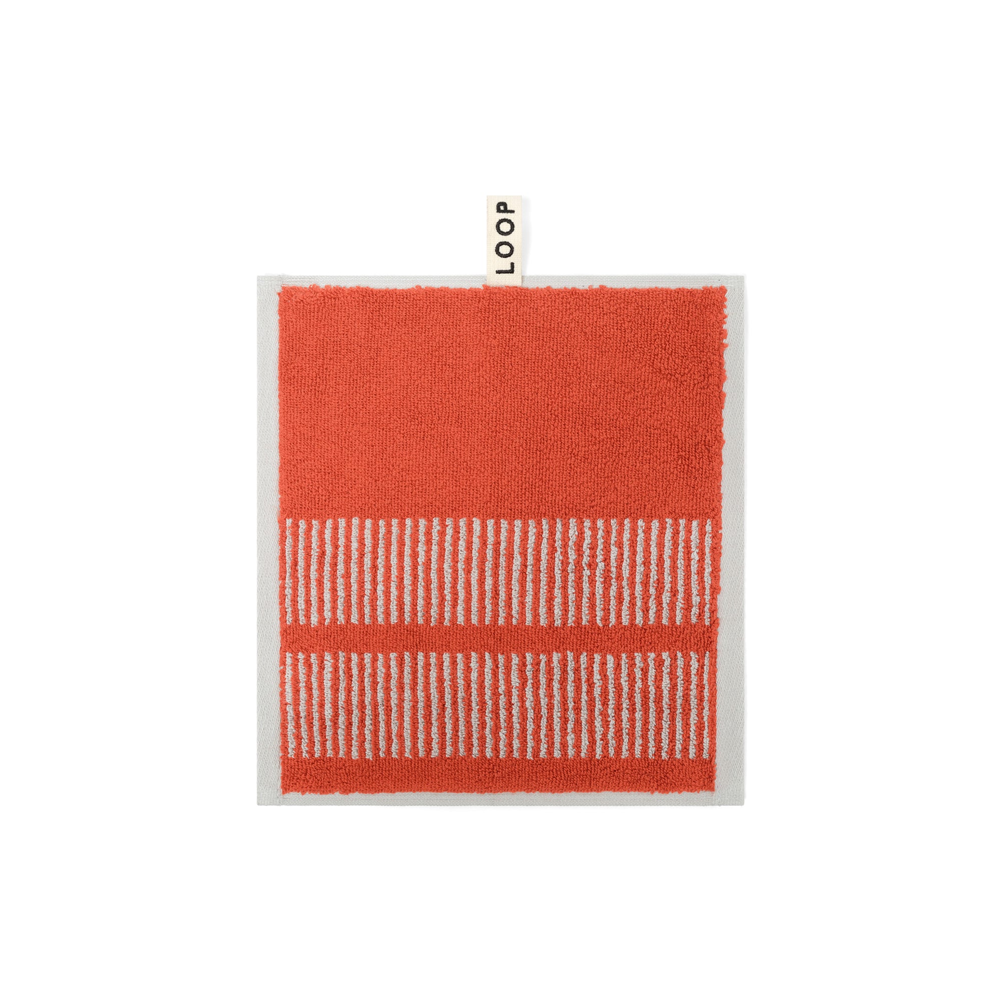 LOOP HOME face towel - terracotta/stone - dual dash