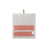 LOOP HOME face towel - terracotta/stone - dual dash — view 2