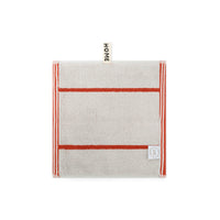 LOOP HOME face towel - terracotta/stone - pinstripe — view 2