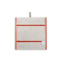 LOOP HOME face towel - terracotta/stone - pinstripe — view 2