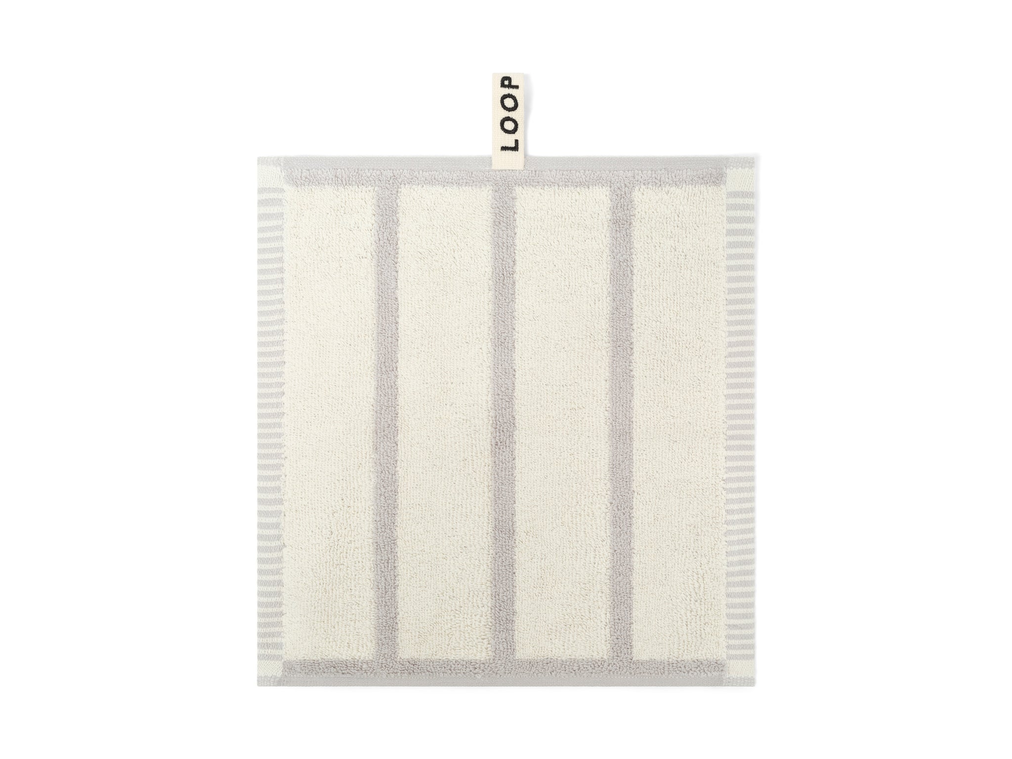 Face Towel - Butter/Stone - Bold Stripe