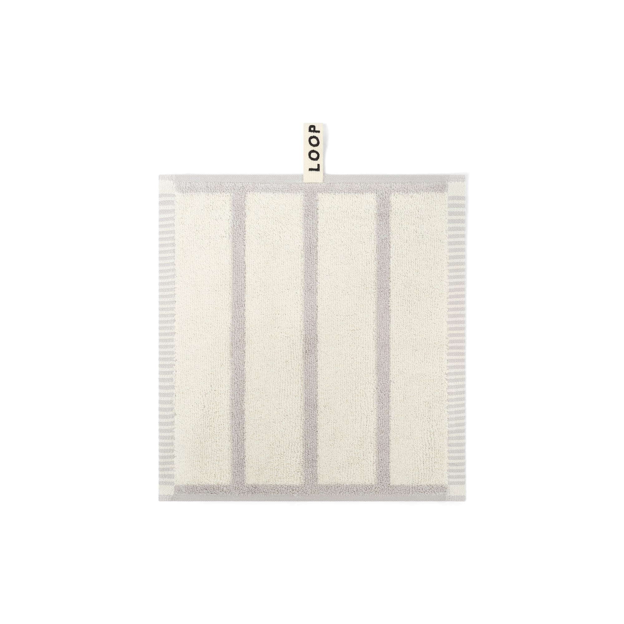 LOOP HOME face towel - butter/stone - bold stripe