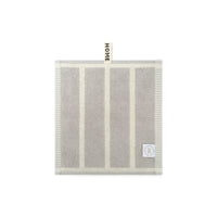 LOOP HOME face towel - butter/stone - bold stripe — view 2
