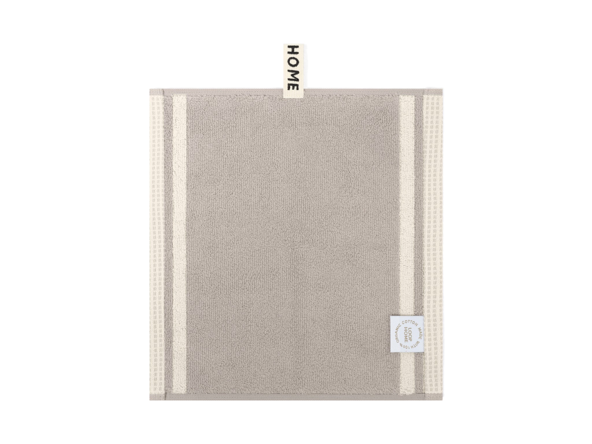 Face Towel - Butter/Stone - Dual Stripe