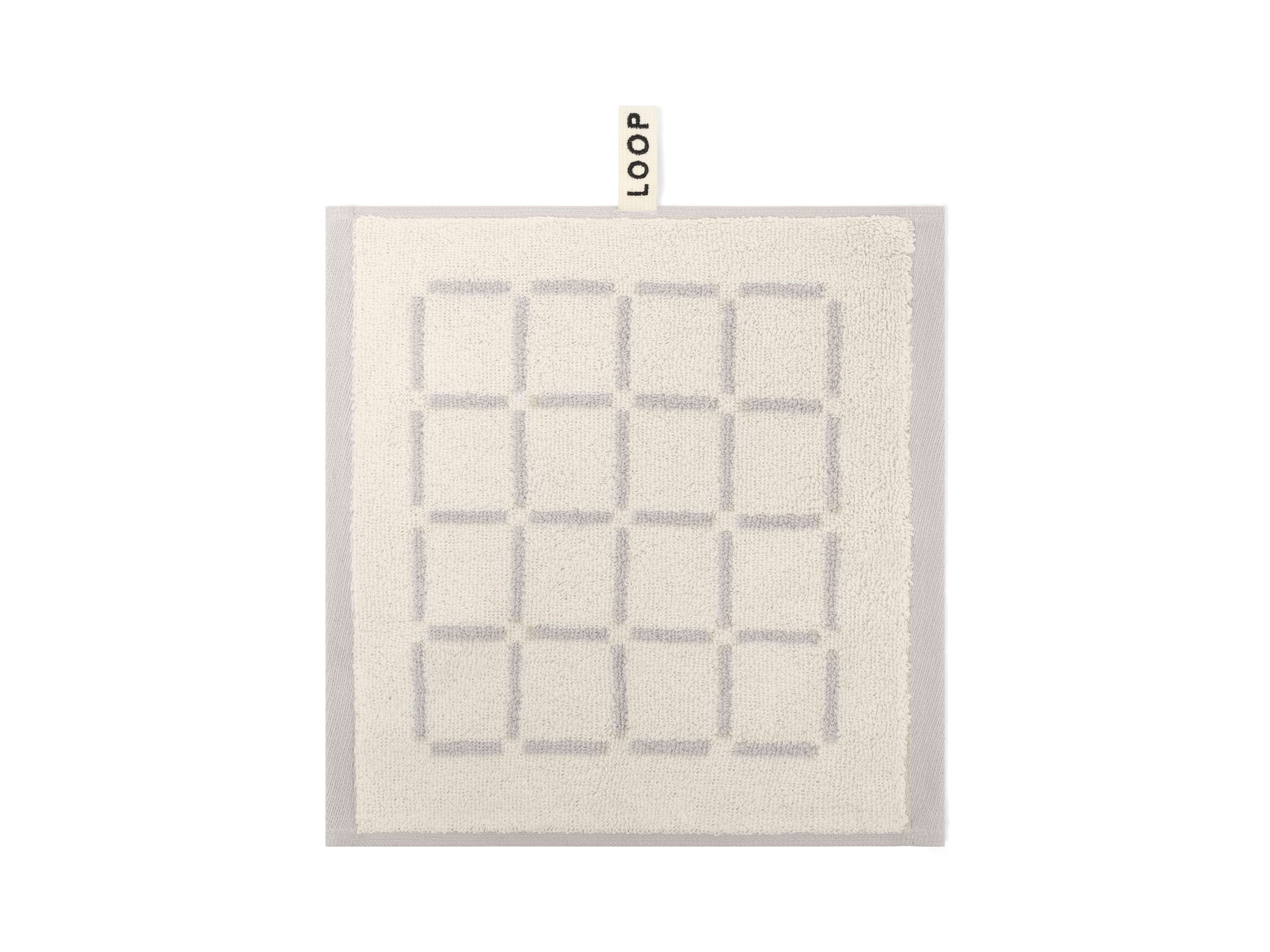 Face Towel - Butter/Stone - Grid