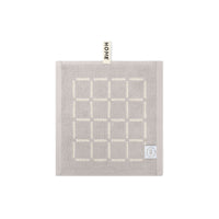 LOOP HOME face towel - butter/stone - grid — view 2