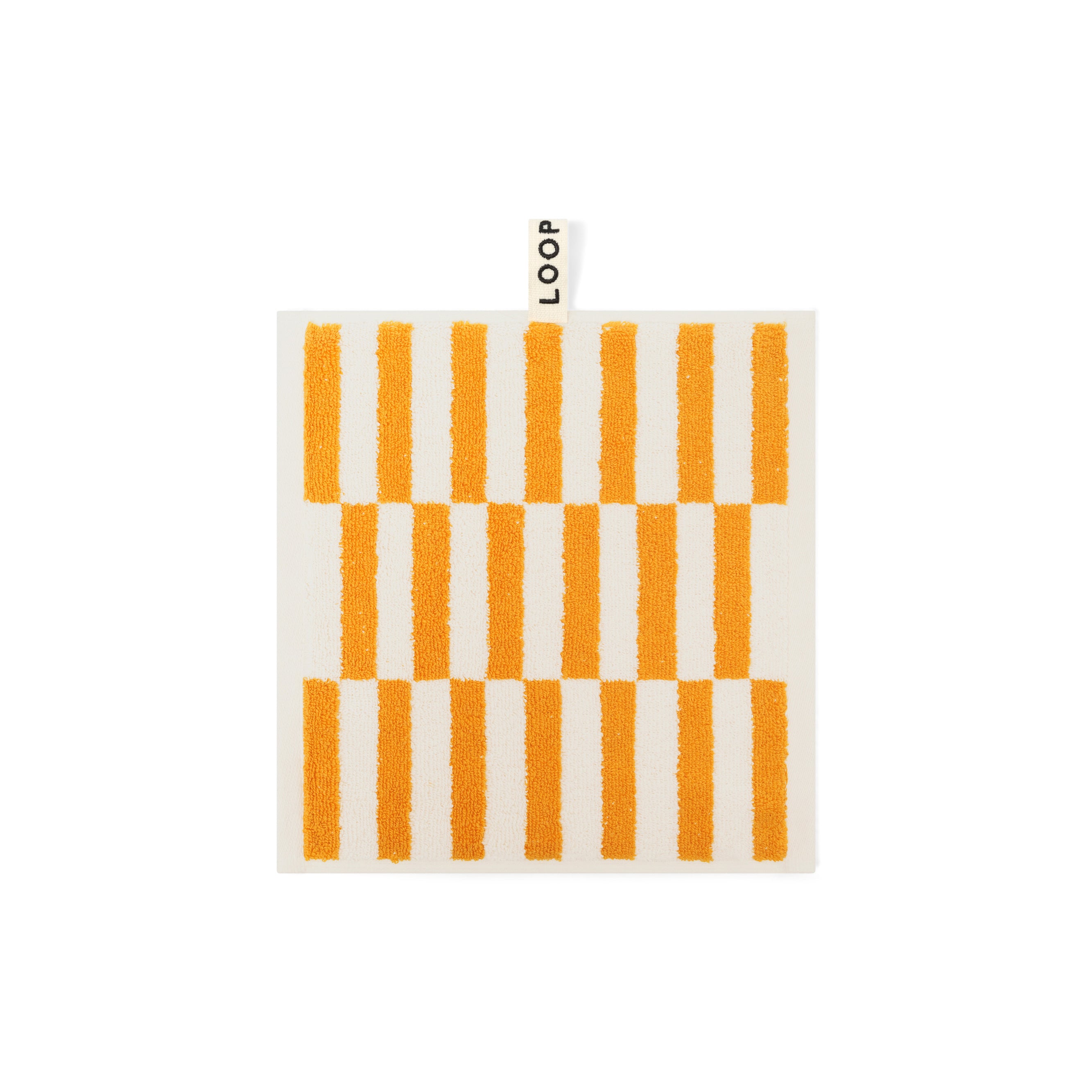LOOP HOME face towel - saffron/ivory - offset