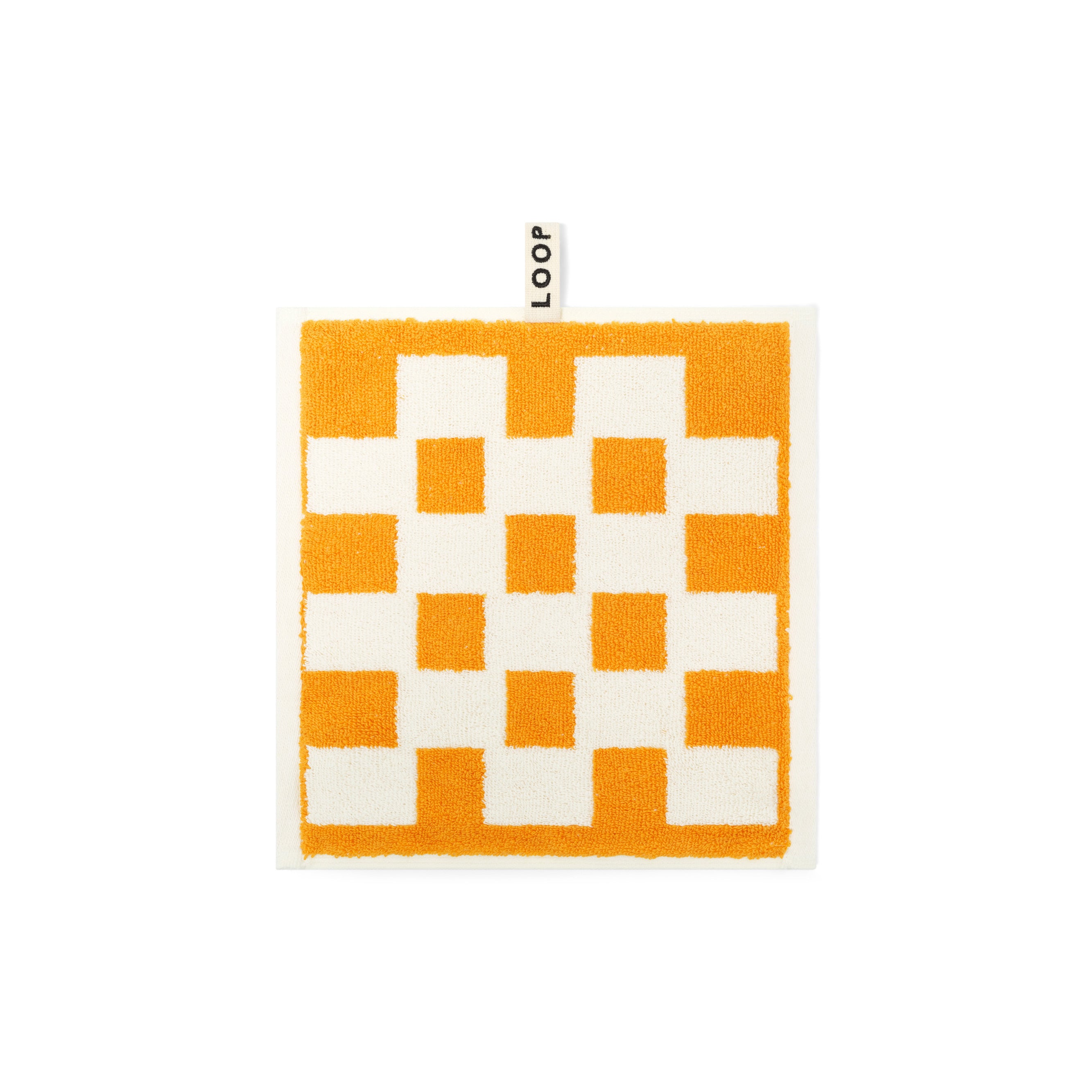 LOOP HOME face towel - saffron/ivory - brick