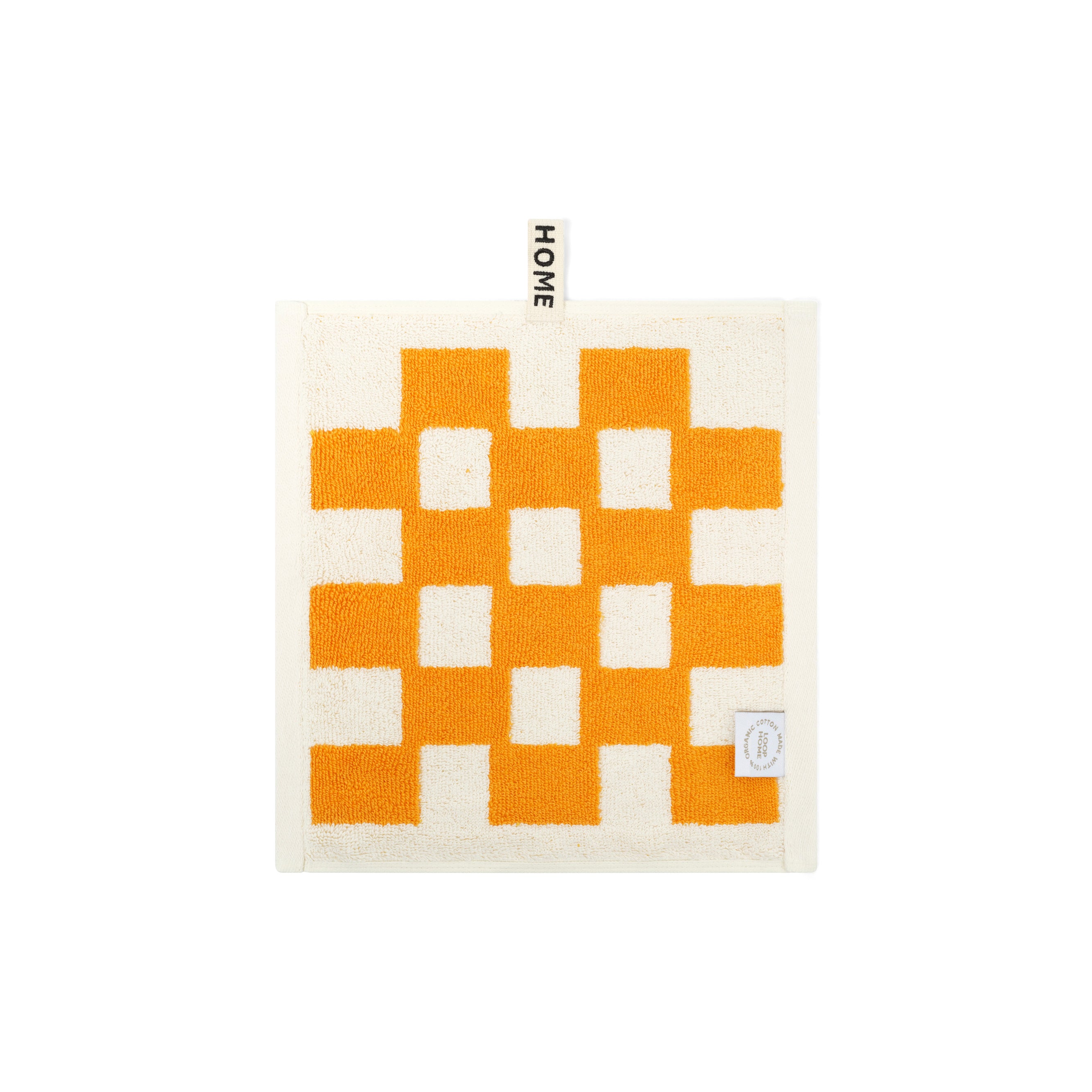 LOOP HOME face towel - saffron/ivory - brick — view 2