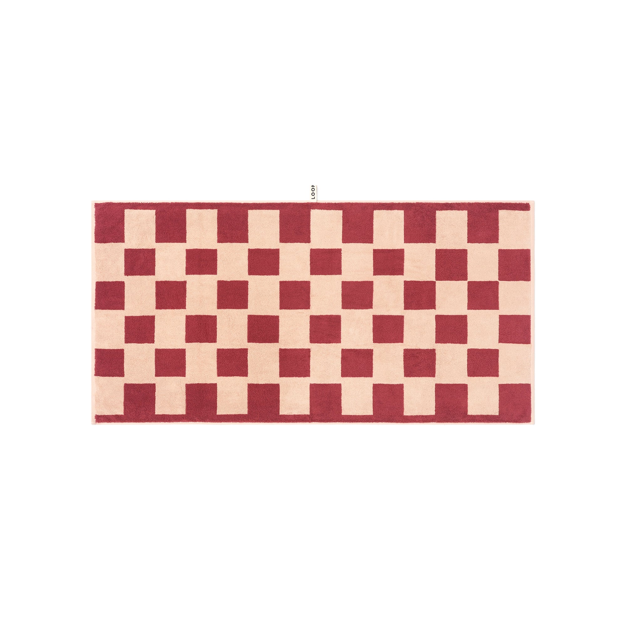 LOOP HOME bath towel - ruby/almond blush - brick — view 2