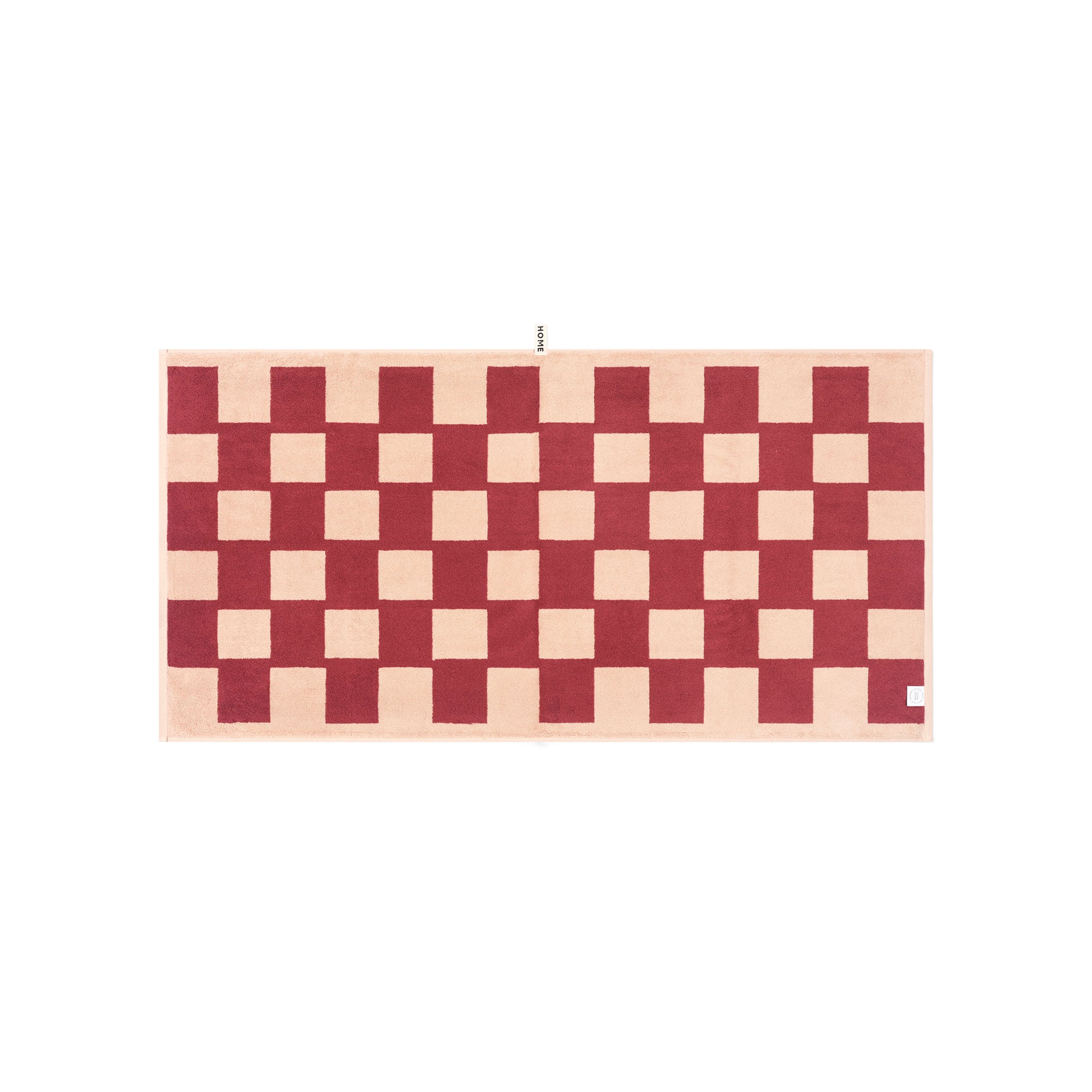 LOOP HOME bath towel - ruby/almond blush - brick — view 2
